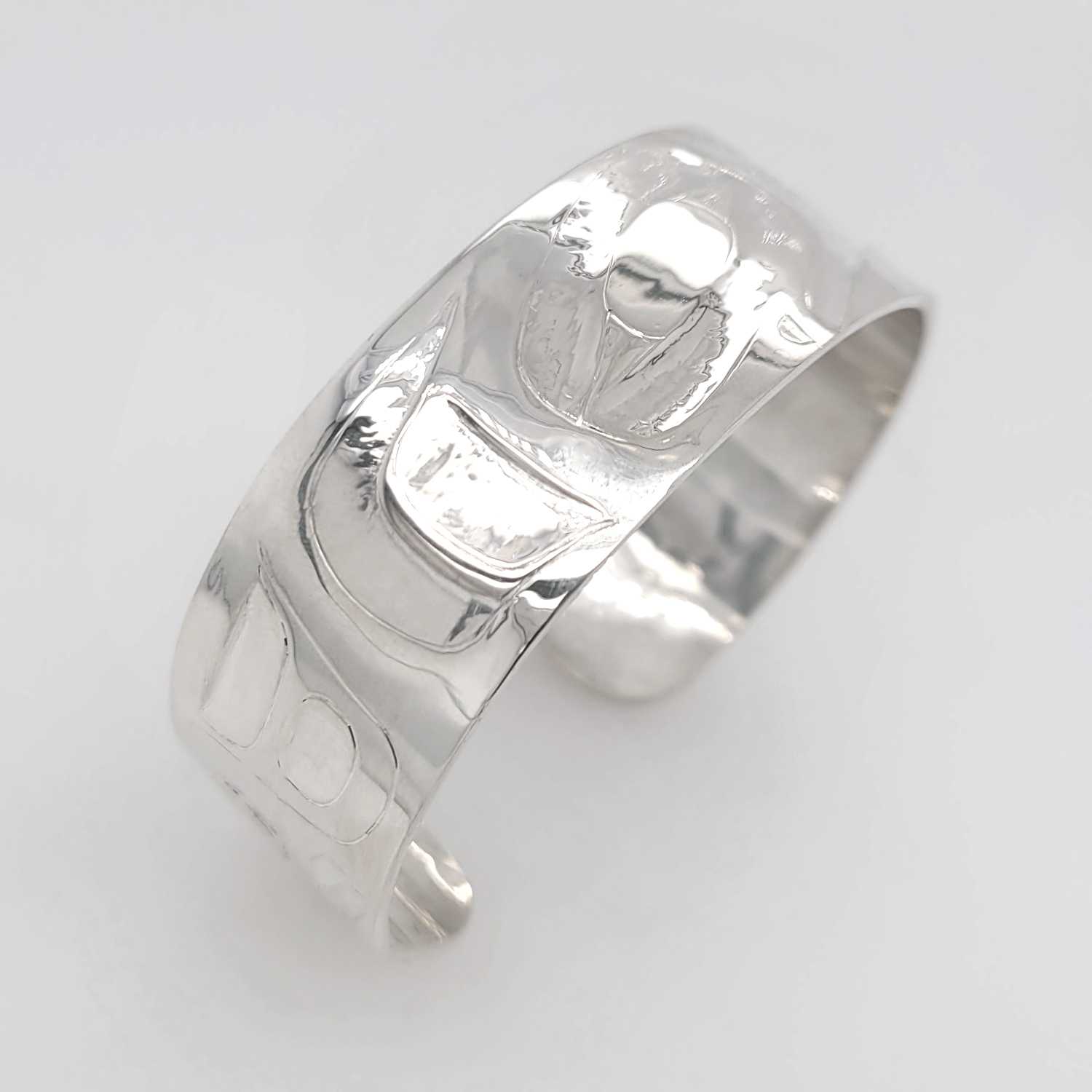 Silver Eagle Bracelet by Haida artist Alvin Adkins