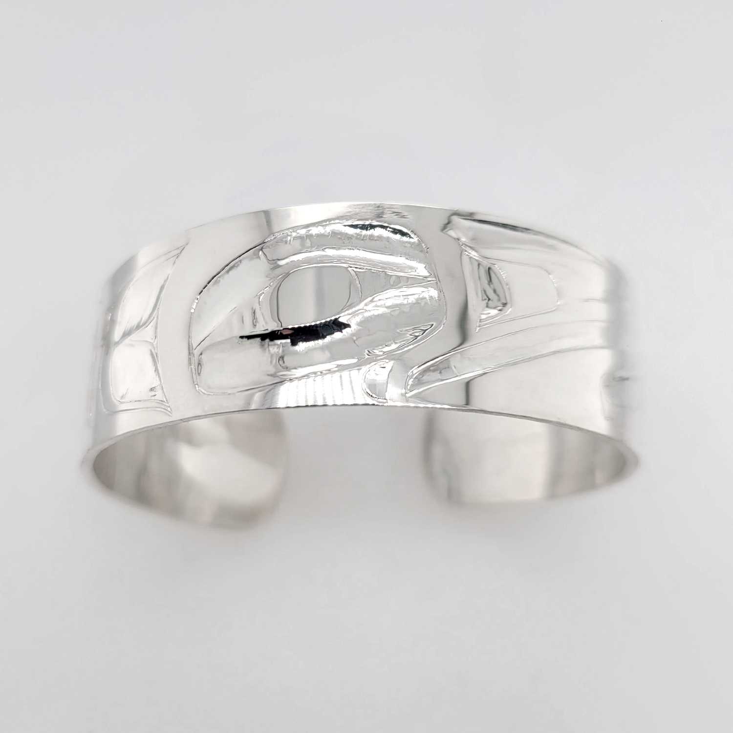 Silver Hummingbird Bracelet by Haida artist Alvin Adkins