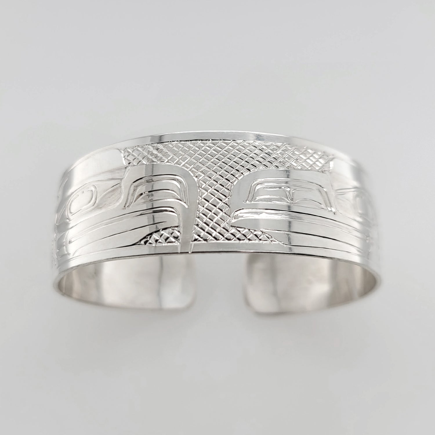 Silver Love Birds Bracelet by Haida artist Garner Moody