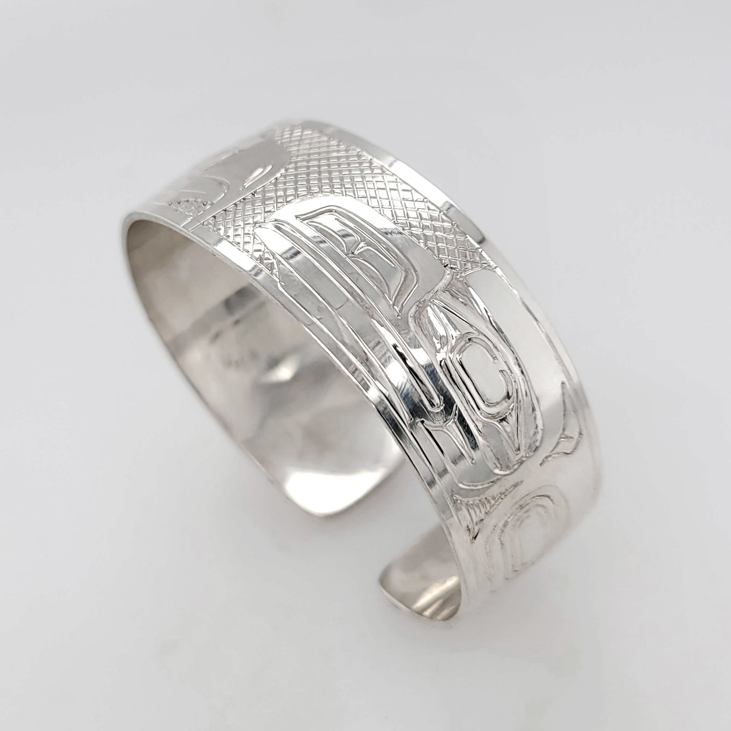 Silver Love Birds Bracelet by Haida artist Garner Moody