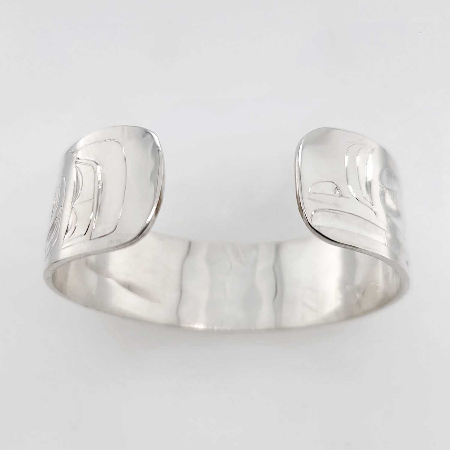 Silver Raven Bracelet by Haida artist Alvin Adkins