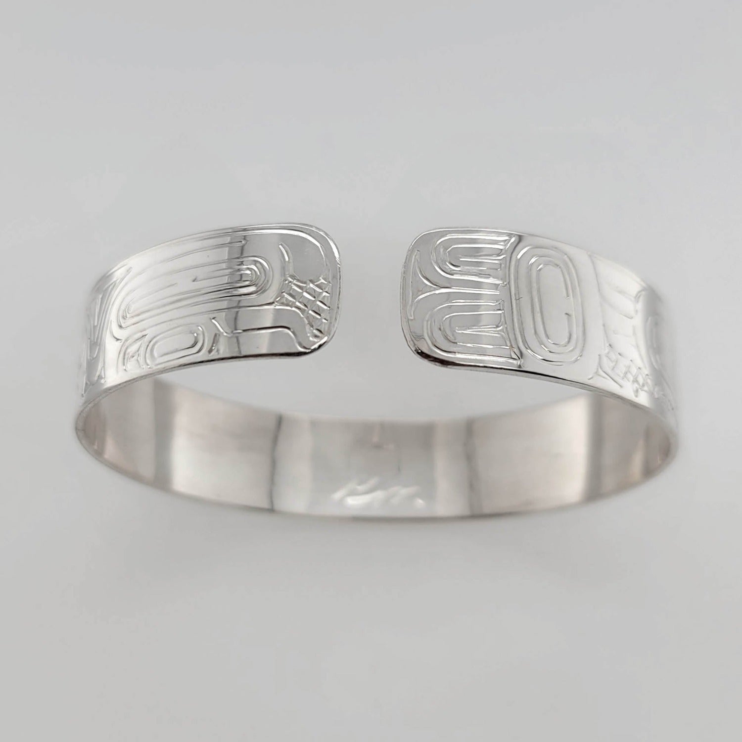 Eagle & Bear Silver Bracelet by Haida artist Garner Moody