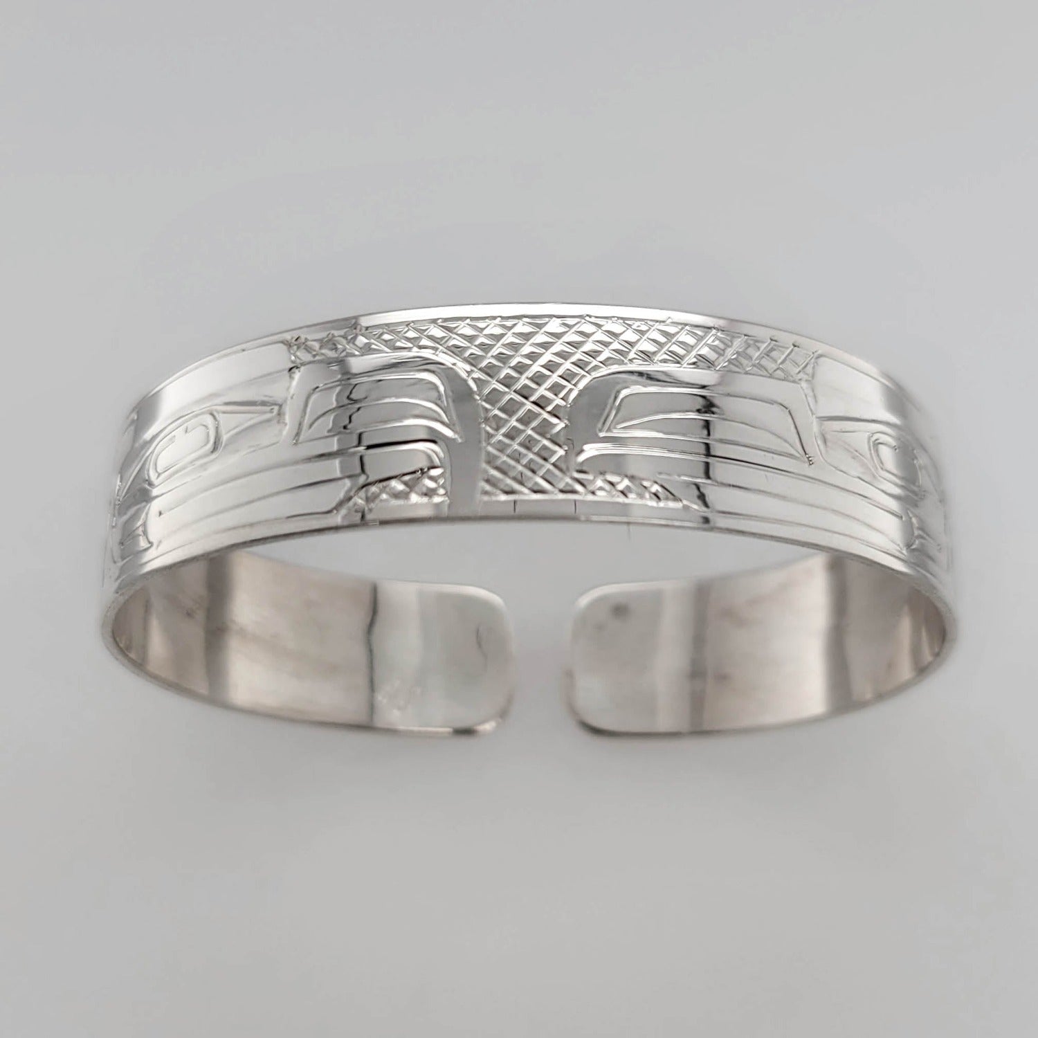 Silver Love Birds Bracelet by Haida artist Garner Moody