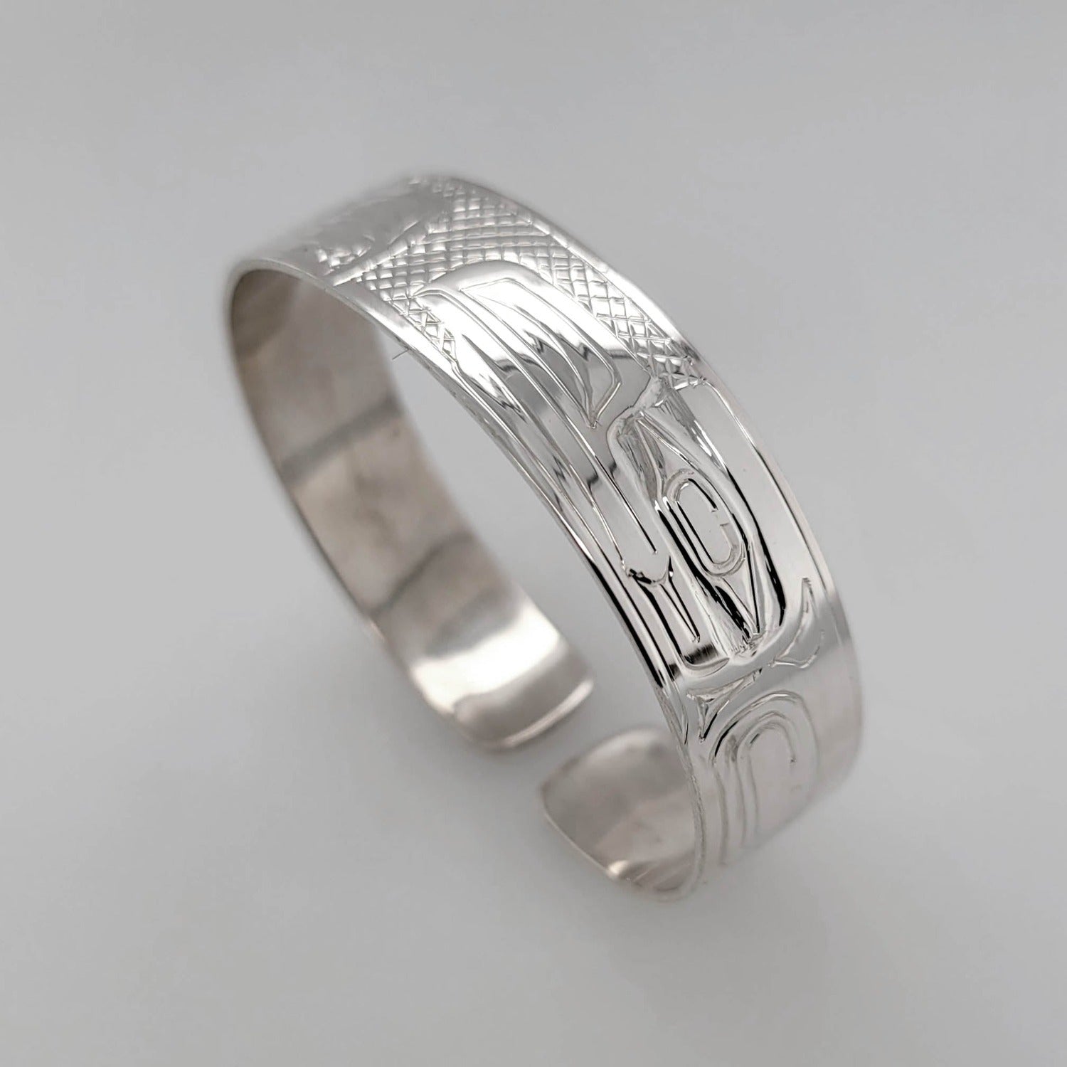 Silver Love Birds Bracelet by Haida artist Garner Moody