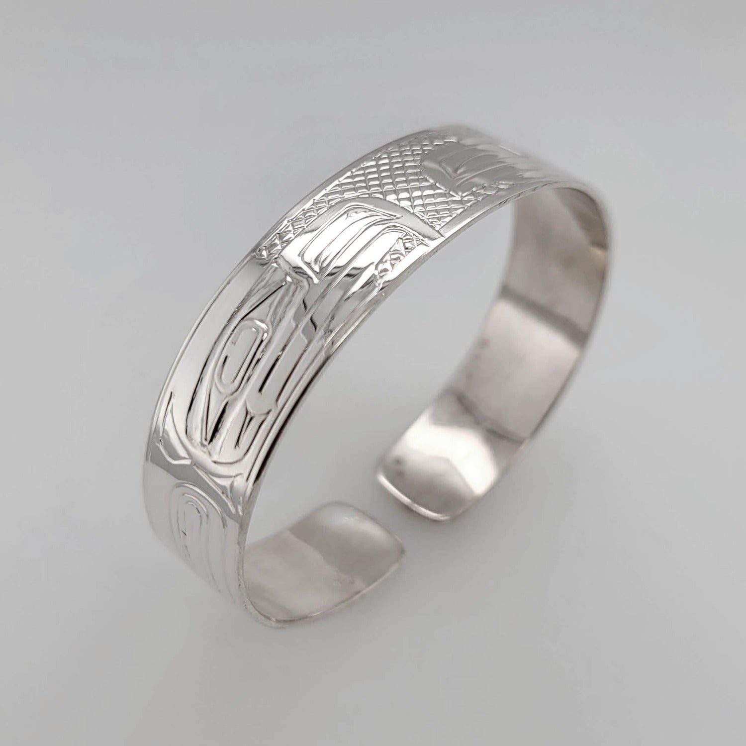 Silver Love Birds Bracelet by Haida artist Garner Moody