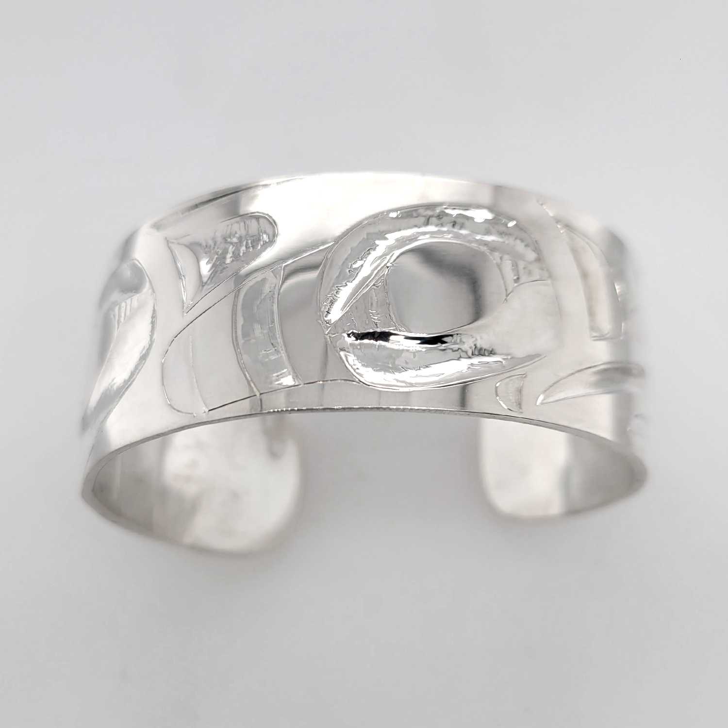 Silver Eagle Bracelet by Haida artist Alvin Adkins