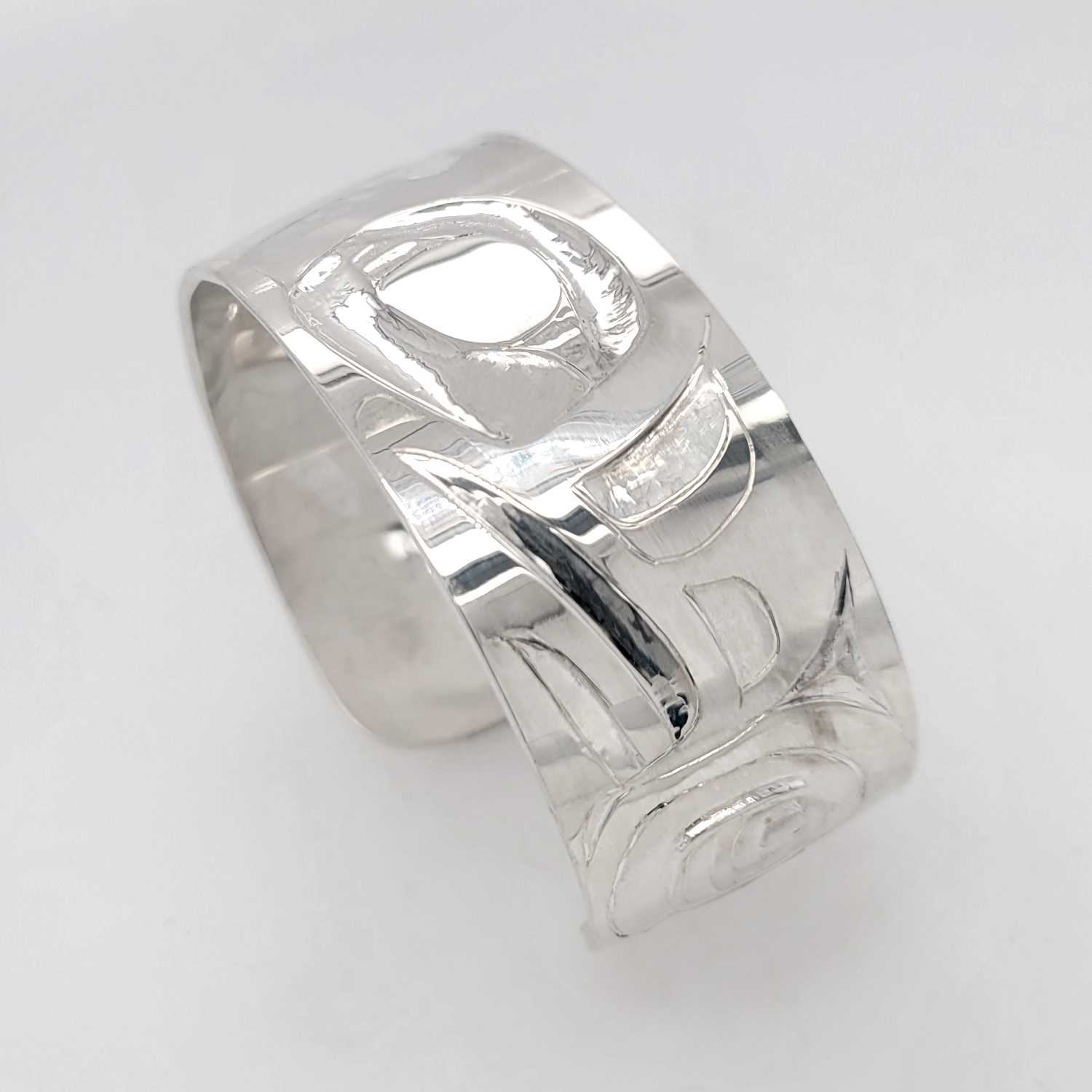 Silver Eagle Bracelet by Haida artist Alvin Adkins