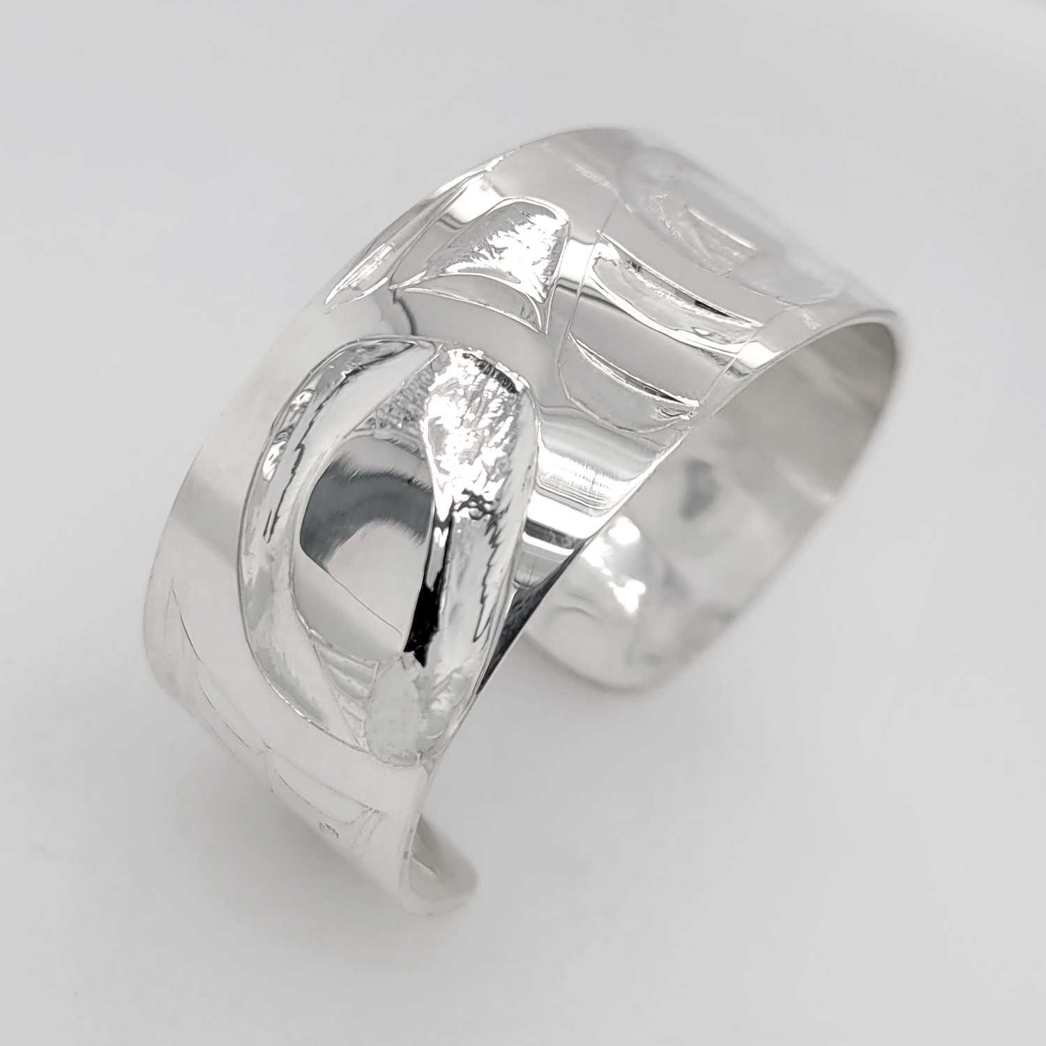 Silver Eagle Bracelet by Haida artist Alvin Adkins