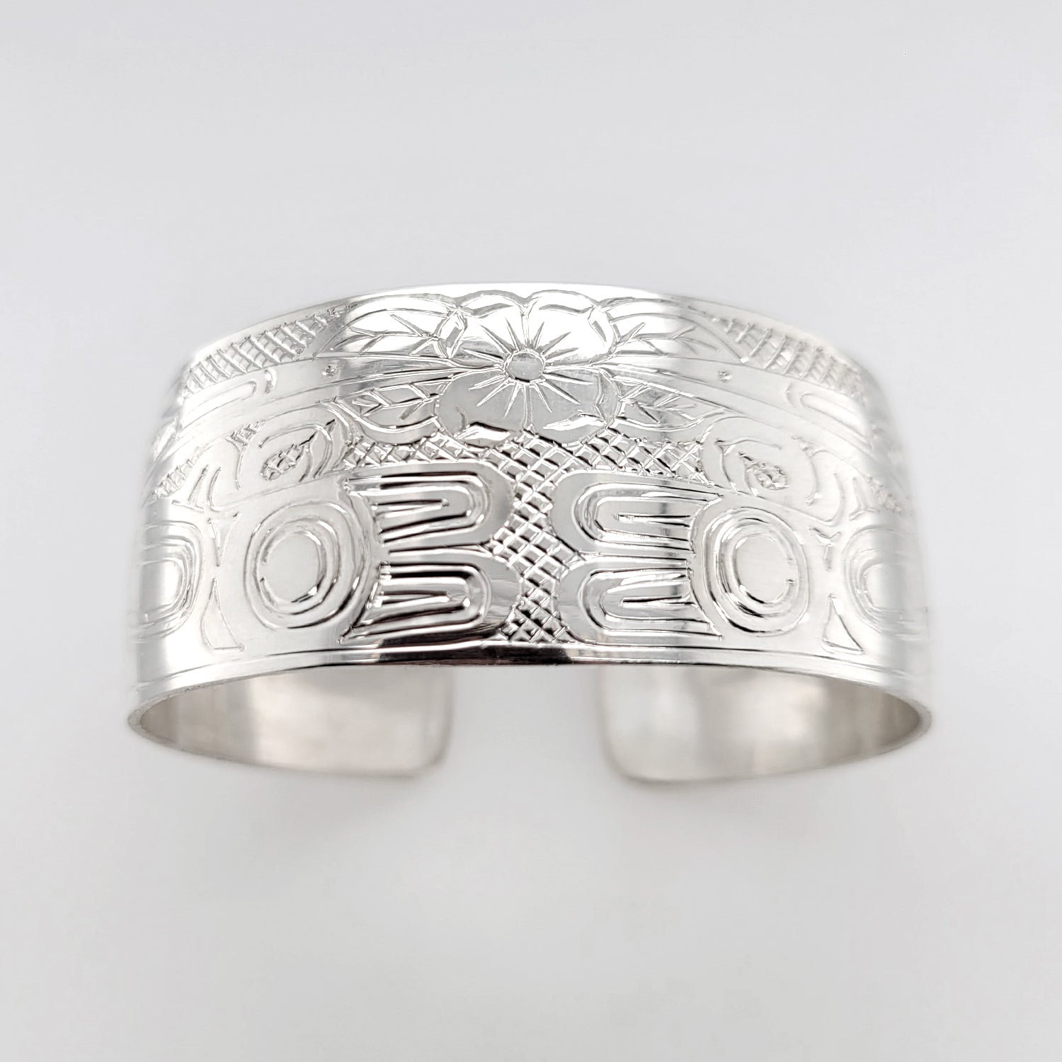 Silver Hummingbird Bracelet by Haida artist Garner Moody