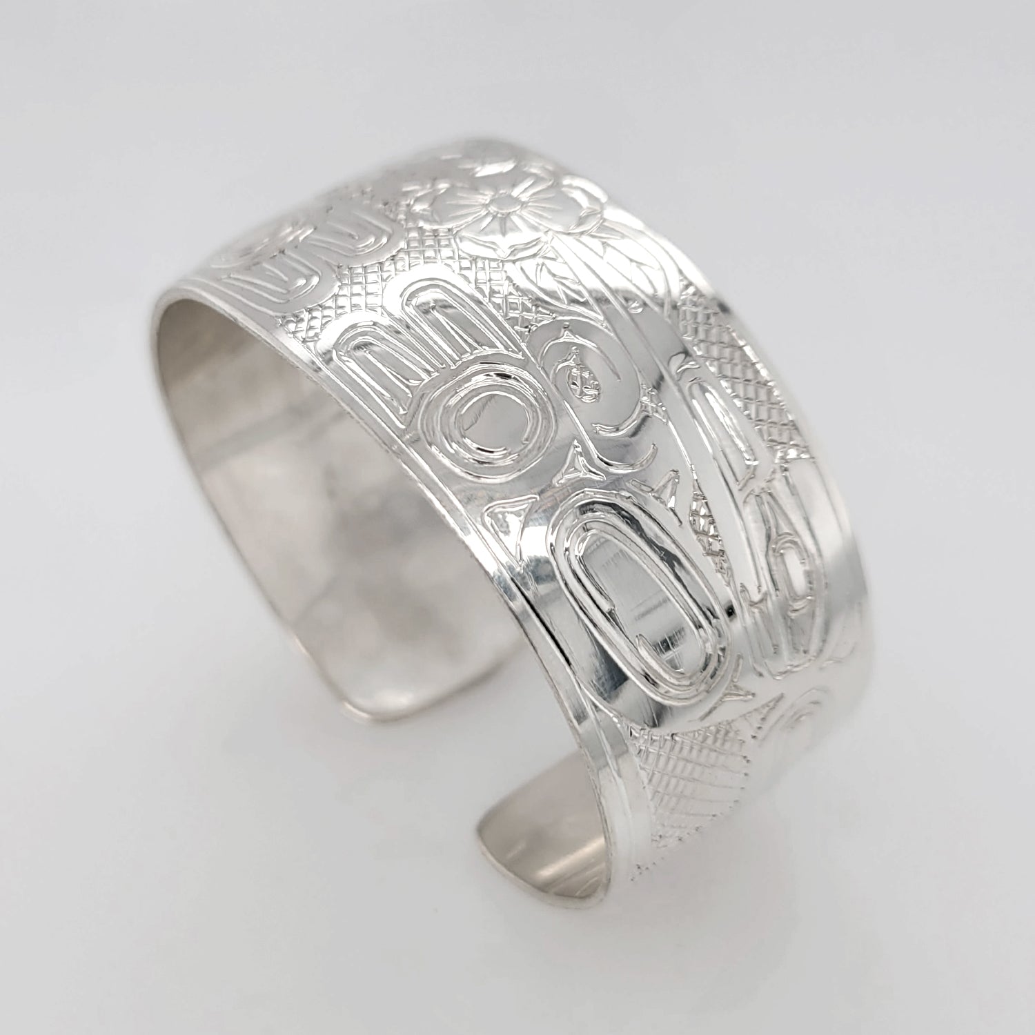 Silver Hummingbird Bracelet by Haida artist Garner Moody