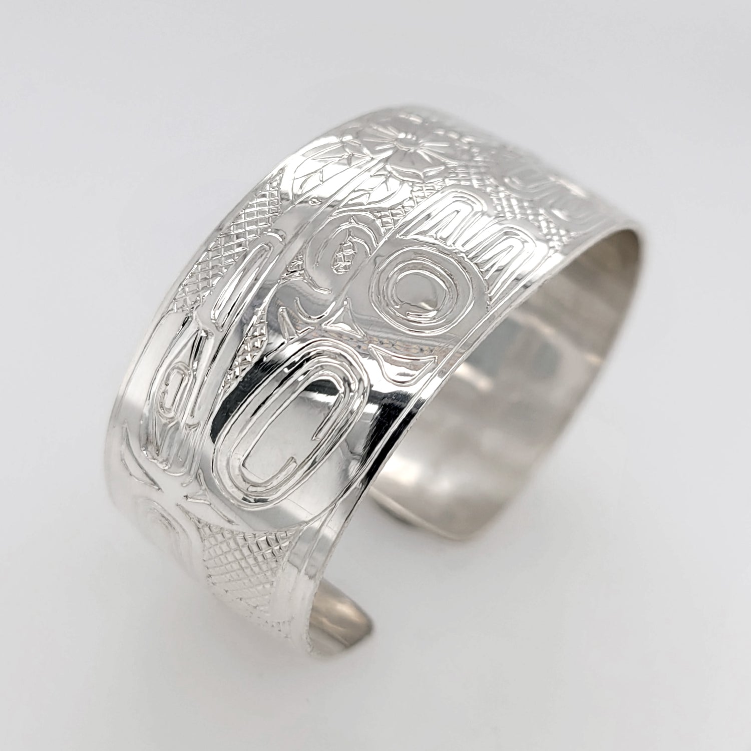 Silver Hummingbird Bracelet by Haida artist Garner Moody