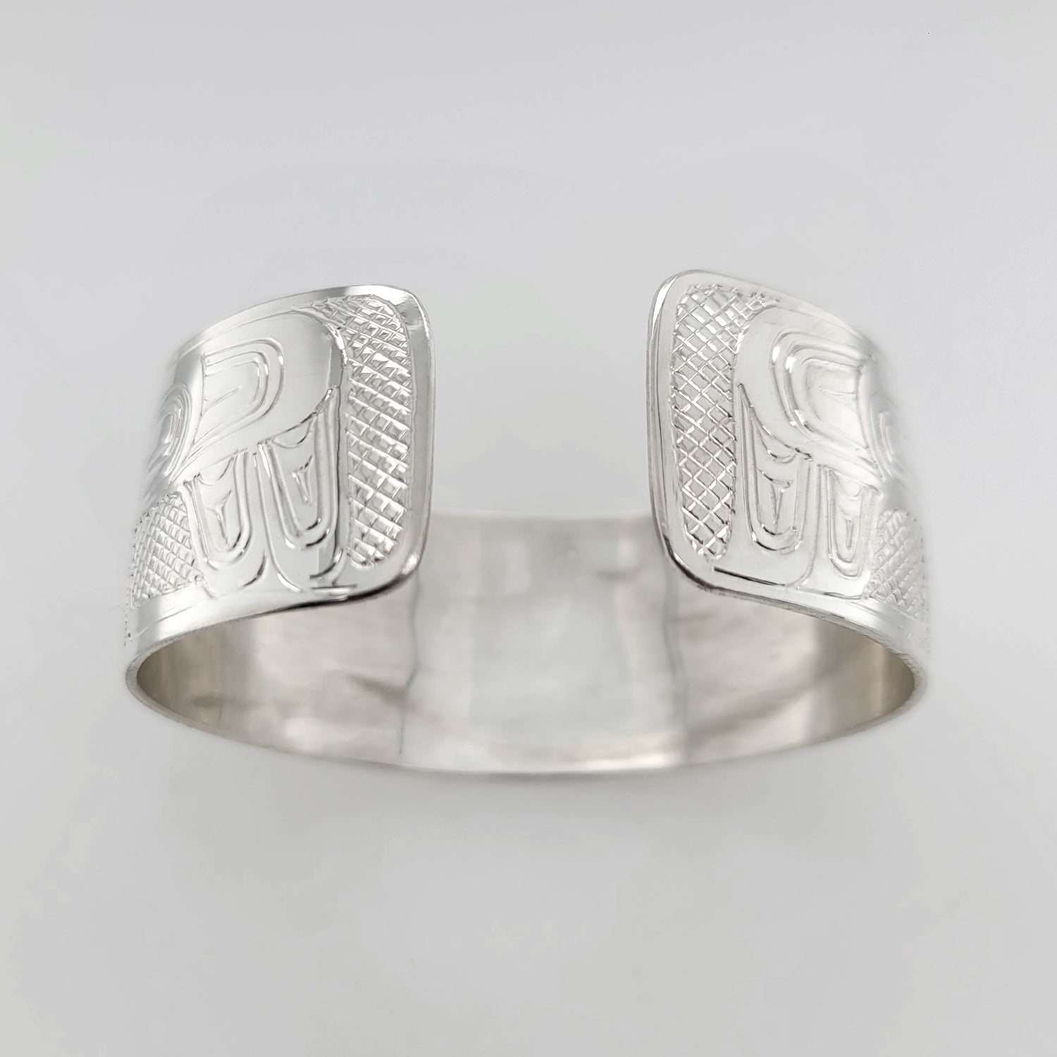 Silver Hummingbird Bracelet by Haida artist Garner Moody