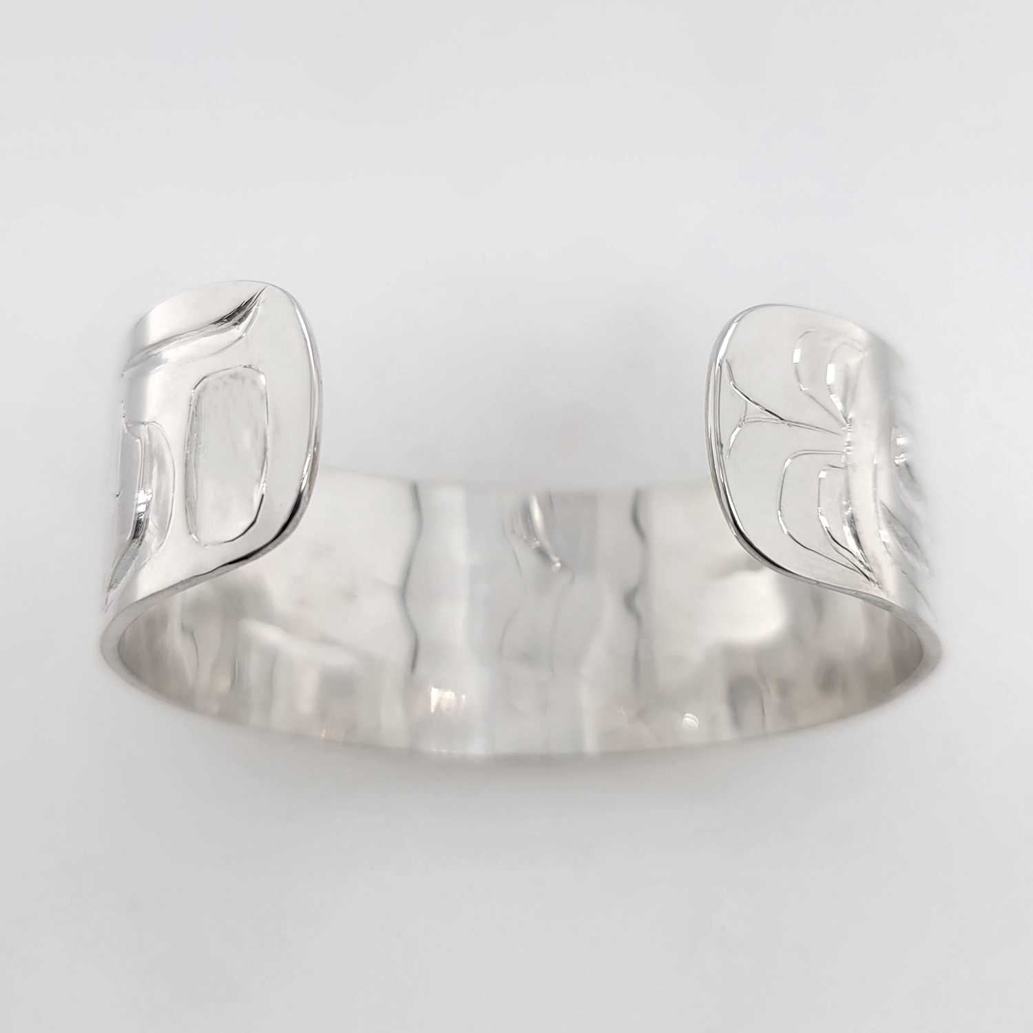 Silver Orca Bracelet by Haida artist Alvin Adkins
