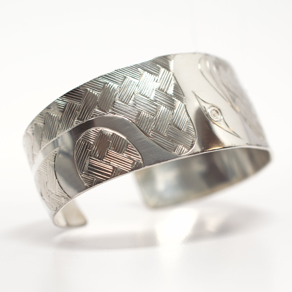 Silver Eagle Bracelet by Coast Salish artist Jody Sparrow