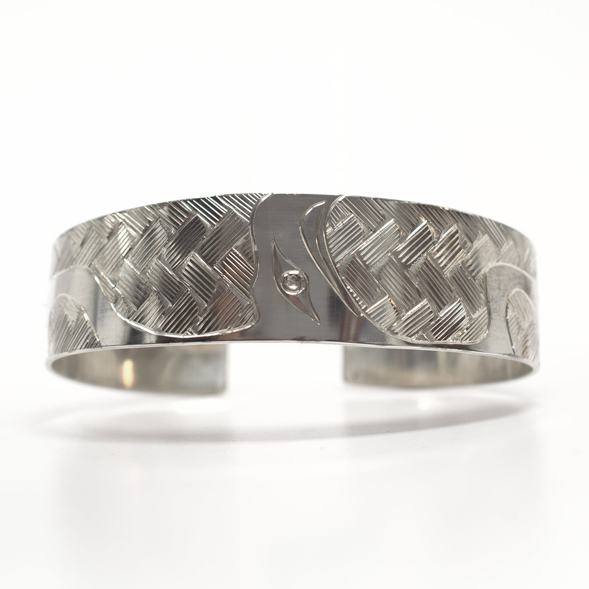 Silver Eagle Bracelet by Coast Salish artist Jody Sparrow