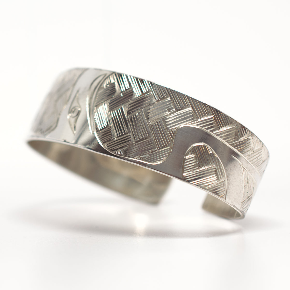 Silver Eagle Bracelet by Coast Salish artist Jody Sparrow