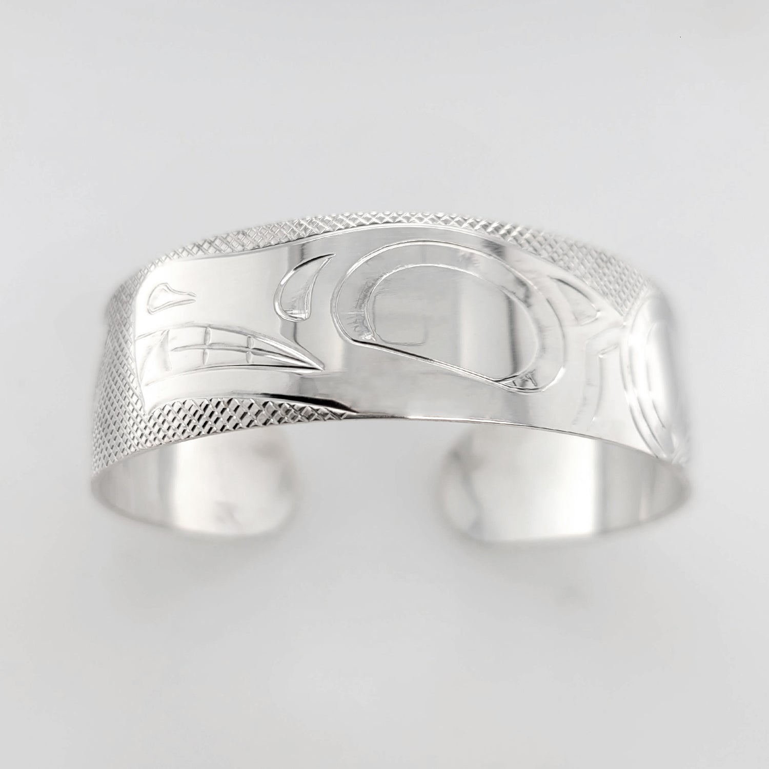Silver Bear Bracelet by Cree artist Justin Rivard