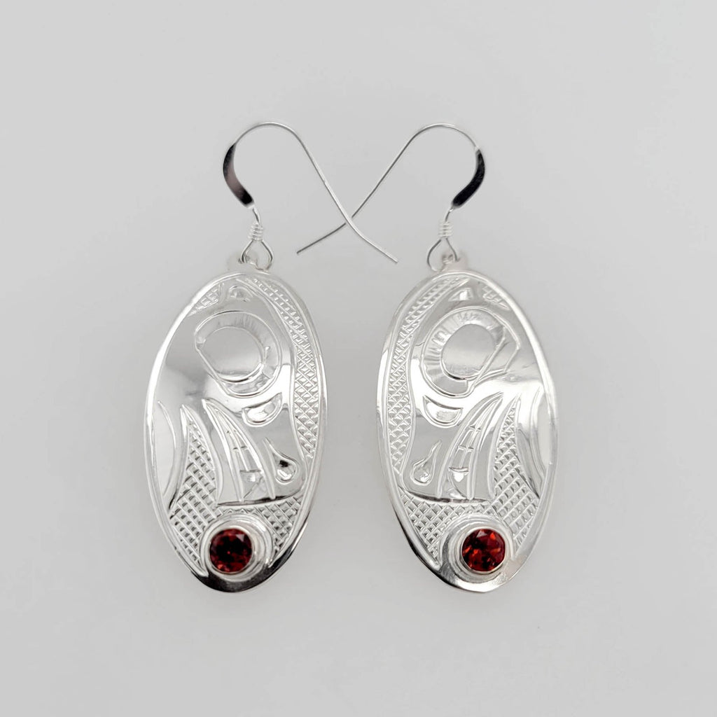 Indigenous Silver Bear Earrings by Justin Rivard