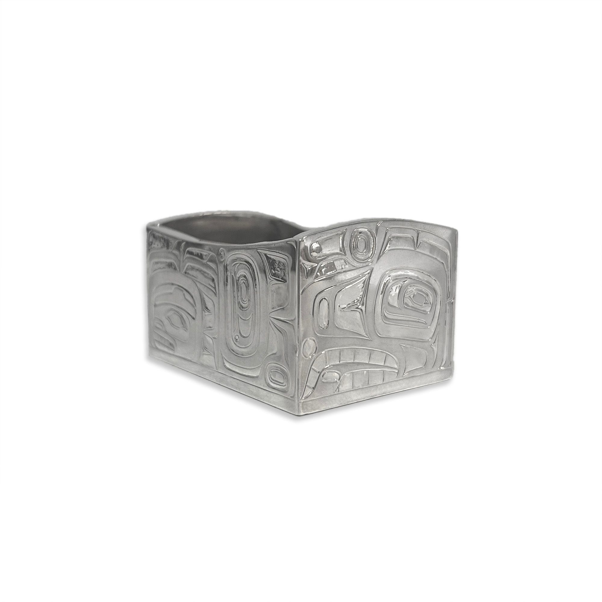 Silver Trinket Box by Haida artist Derek White