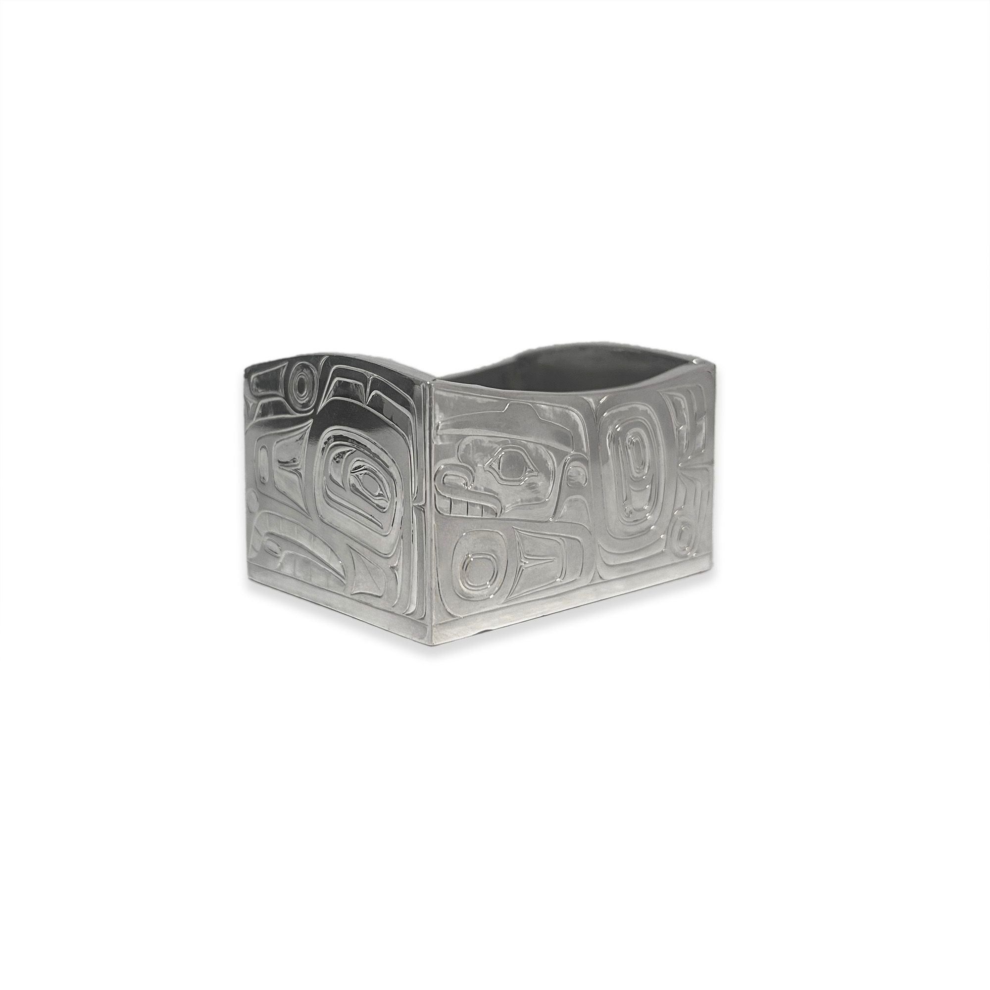 Silver Trinket Box by Haida artist Derek White