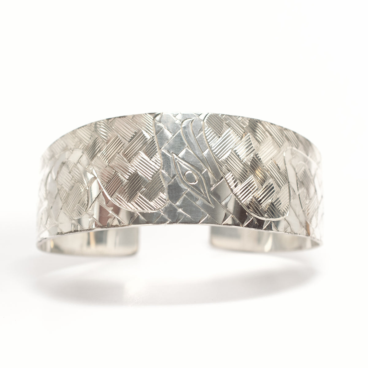 Silver Eagle Bracelet by Coast Salish artist Jody Sparrow