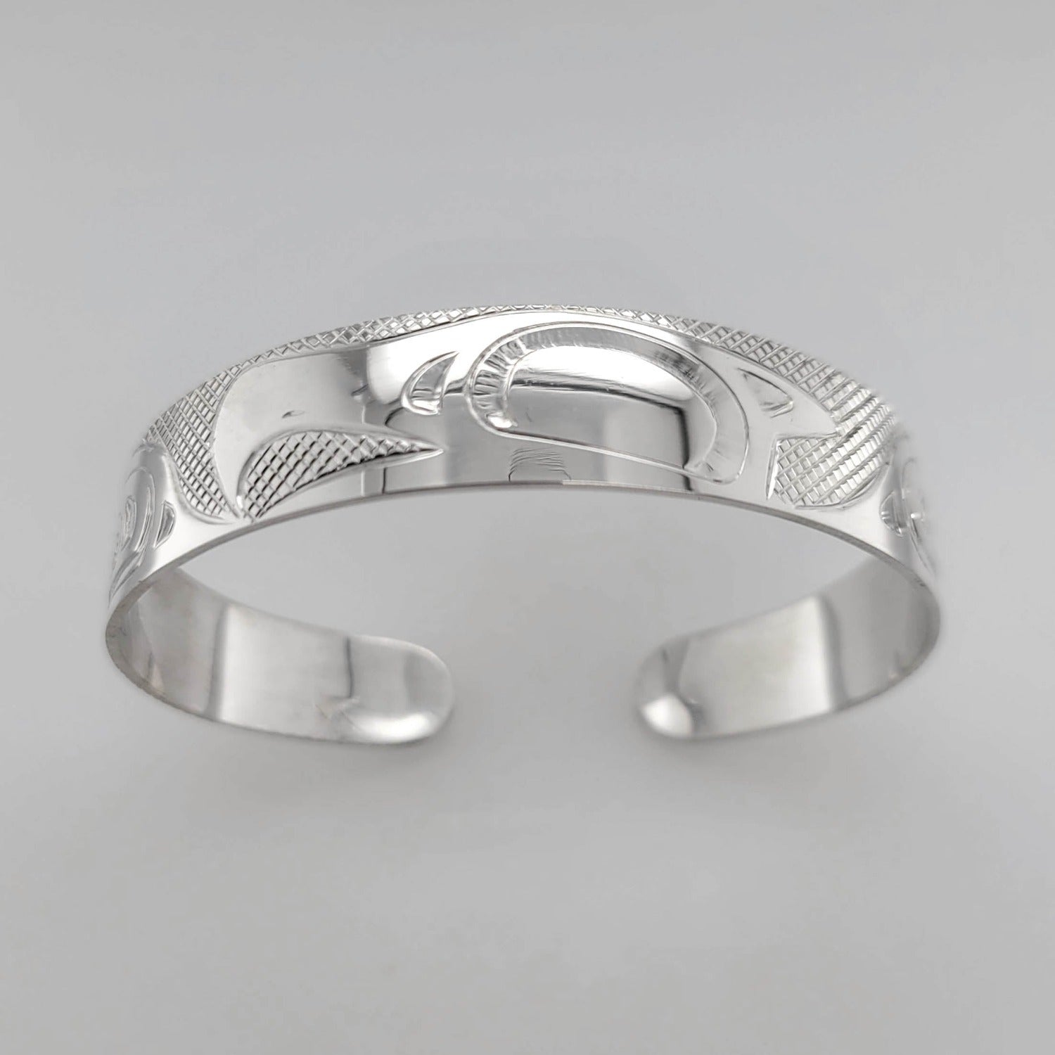 Silver Eagle Bracelet by Cree artist Justin Rivard
