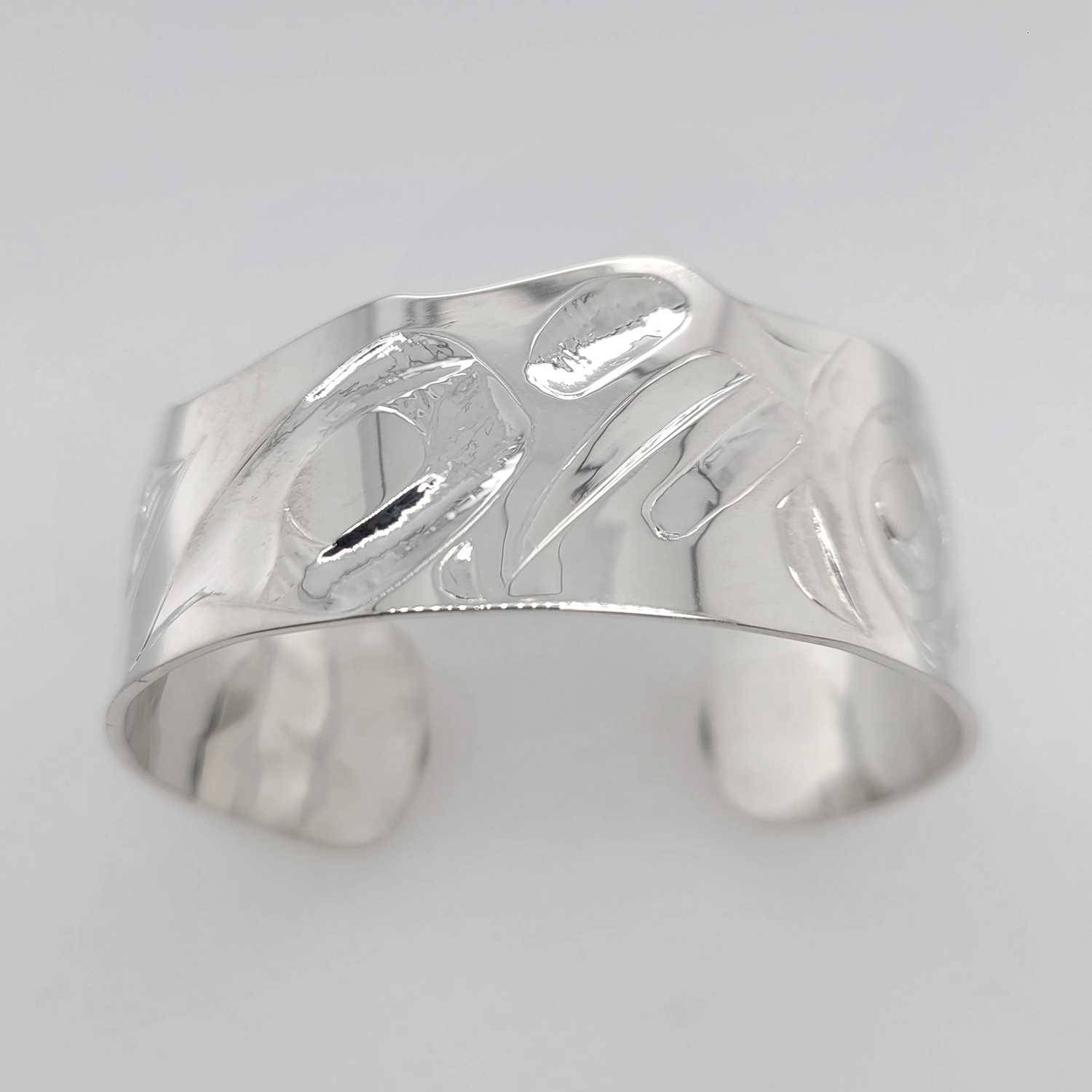 Silver Eagle Bracelet by Haida artist Alvin Adkins