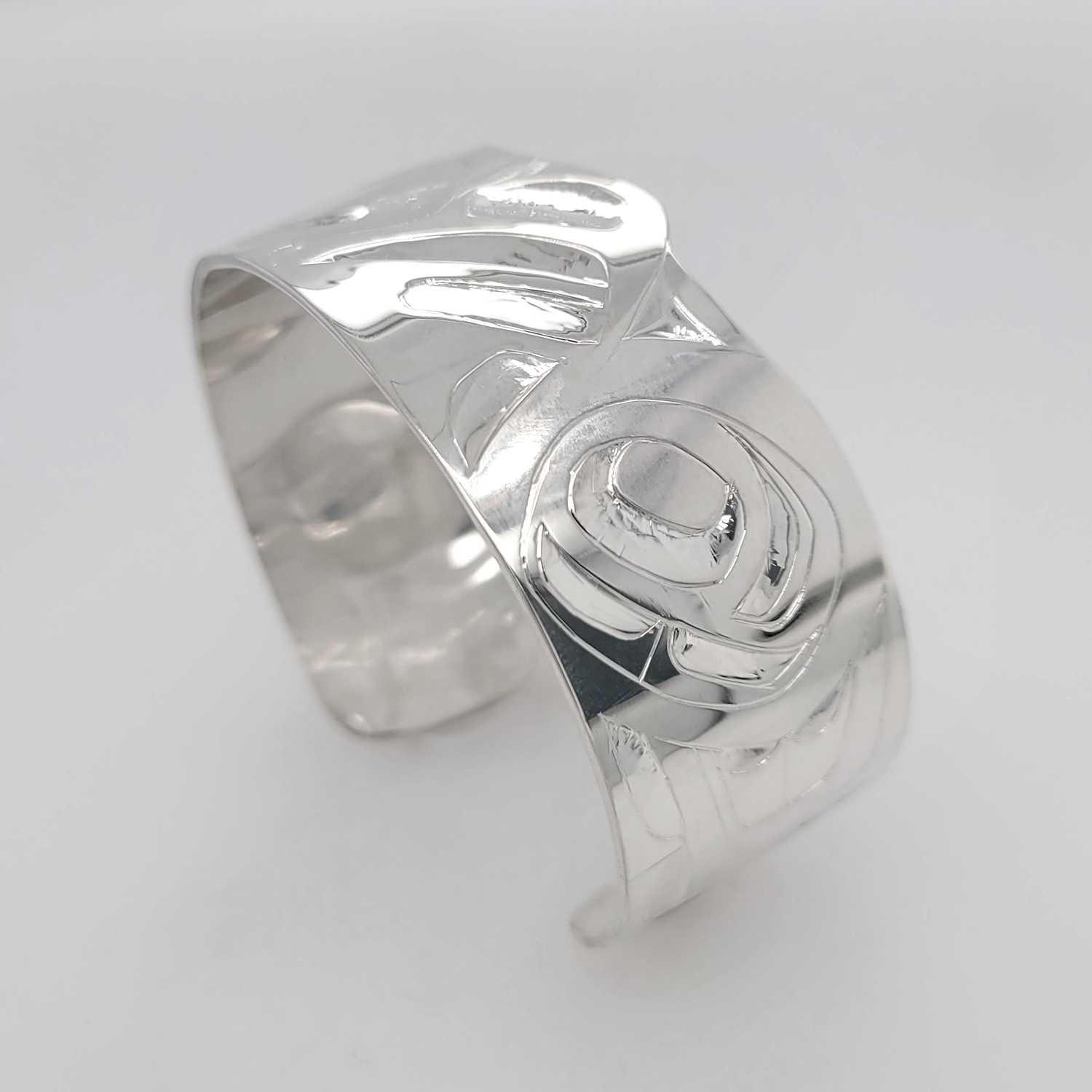 Silver Eagle Bracelet by Haida artist Alvin Adkins