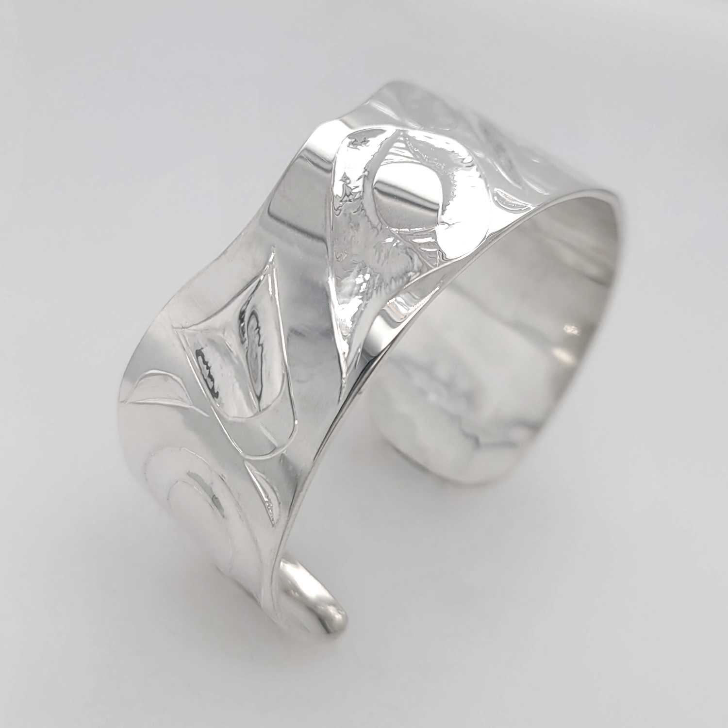 Silver Eagle Bracelet by Haida artist Alvin Adkins