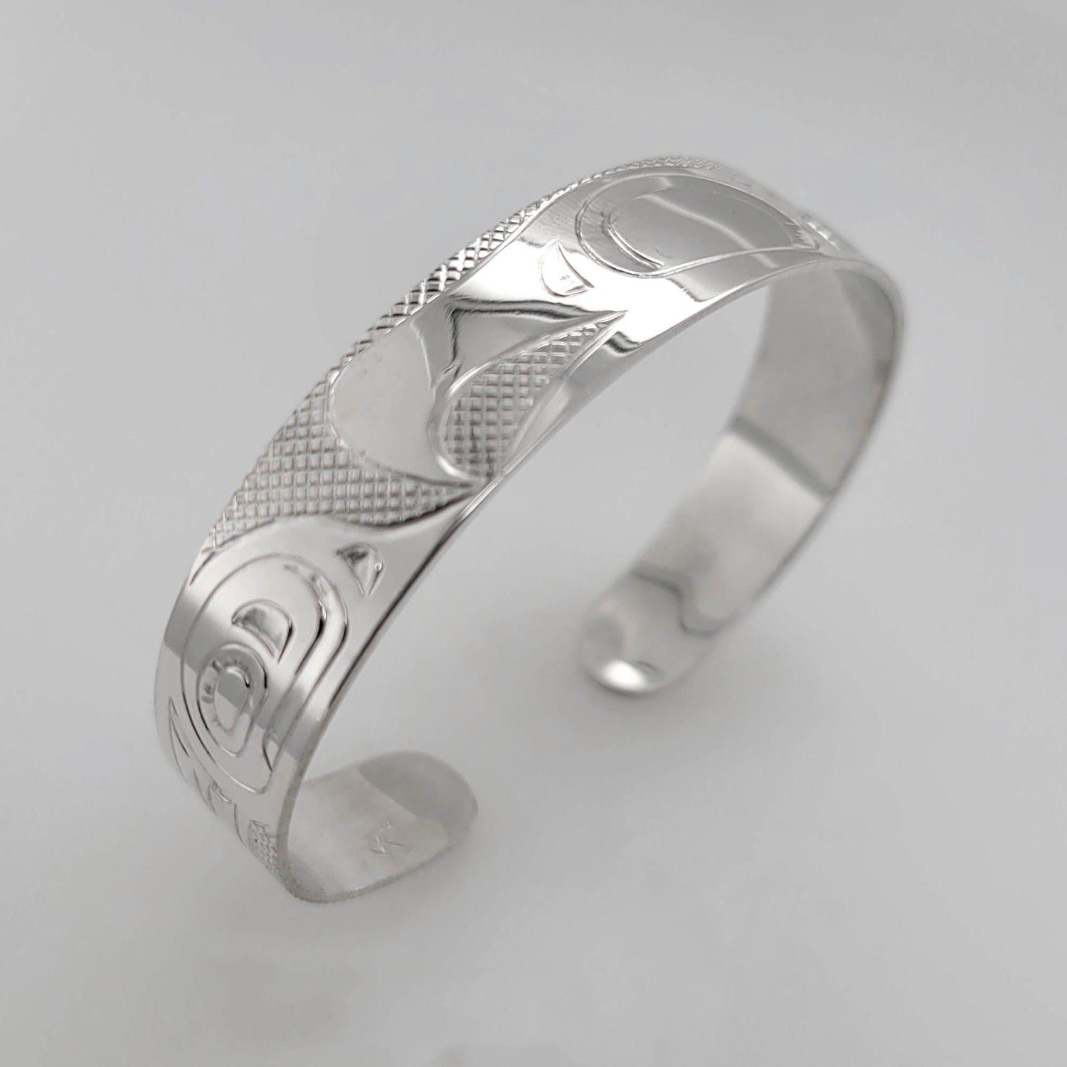 Silver Eagle Bracelet by Cree artist Justin Rivard