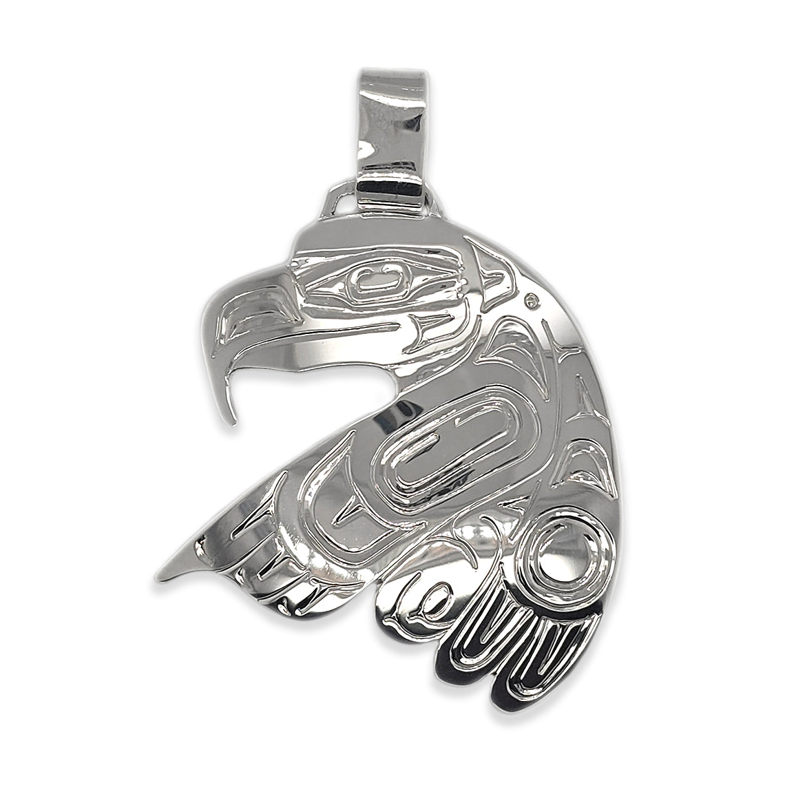 Silver Eagle Pendant by Haida artist Garner Moody