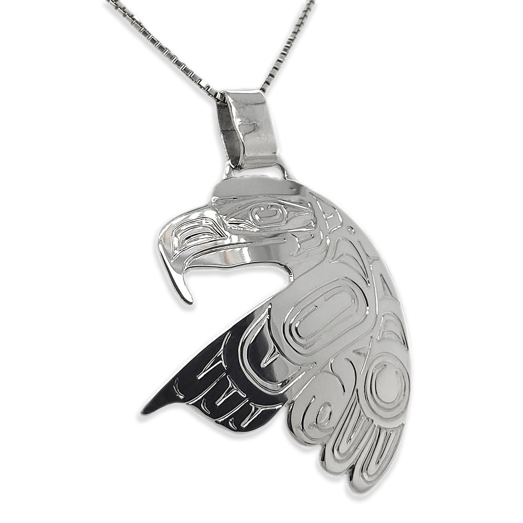 Silver Eagle Pendant by Haida artist Garner Moody