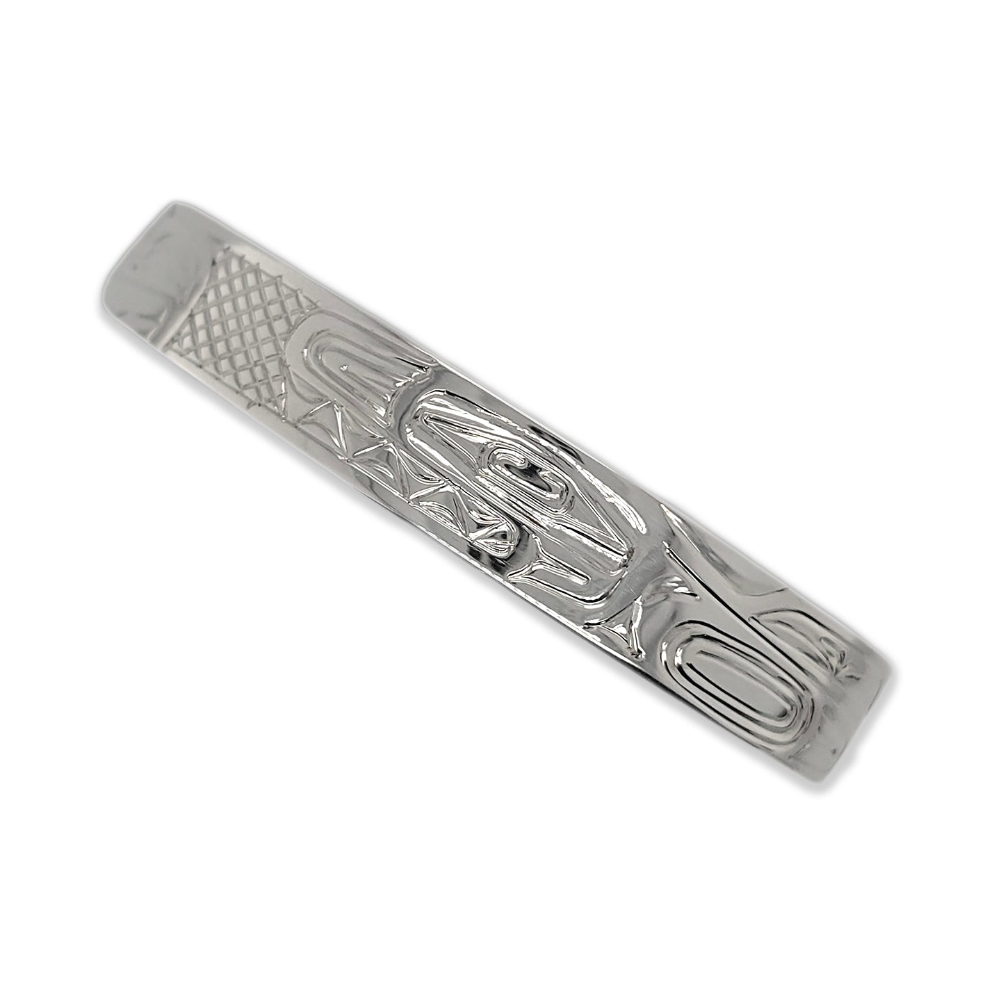 Silver Eagle and Orca Bracelet by Haida artist Garner Moody