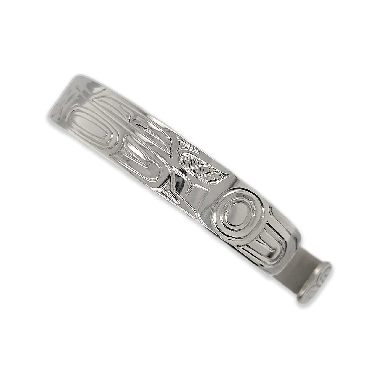 Silver Eagle and Orca Bracelet by Haida artist Garner Moody