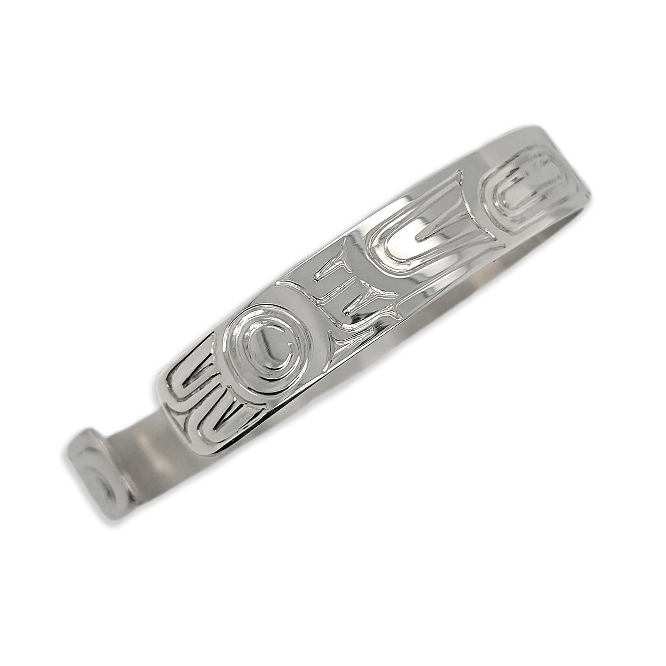 Silver Eagle and Orca Bracelet by Haida artist Garner Moody