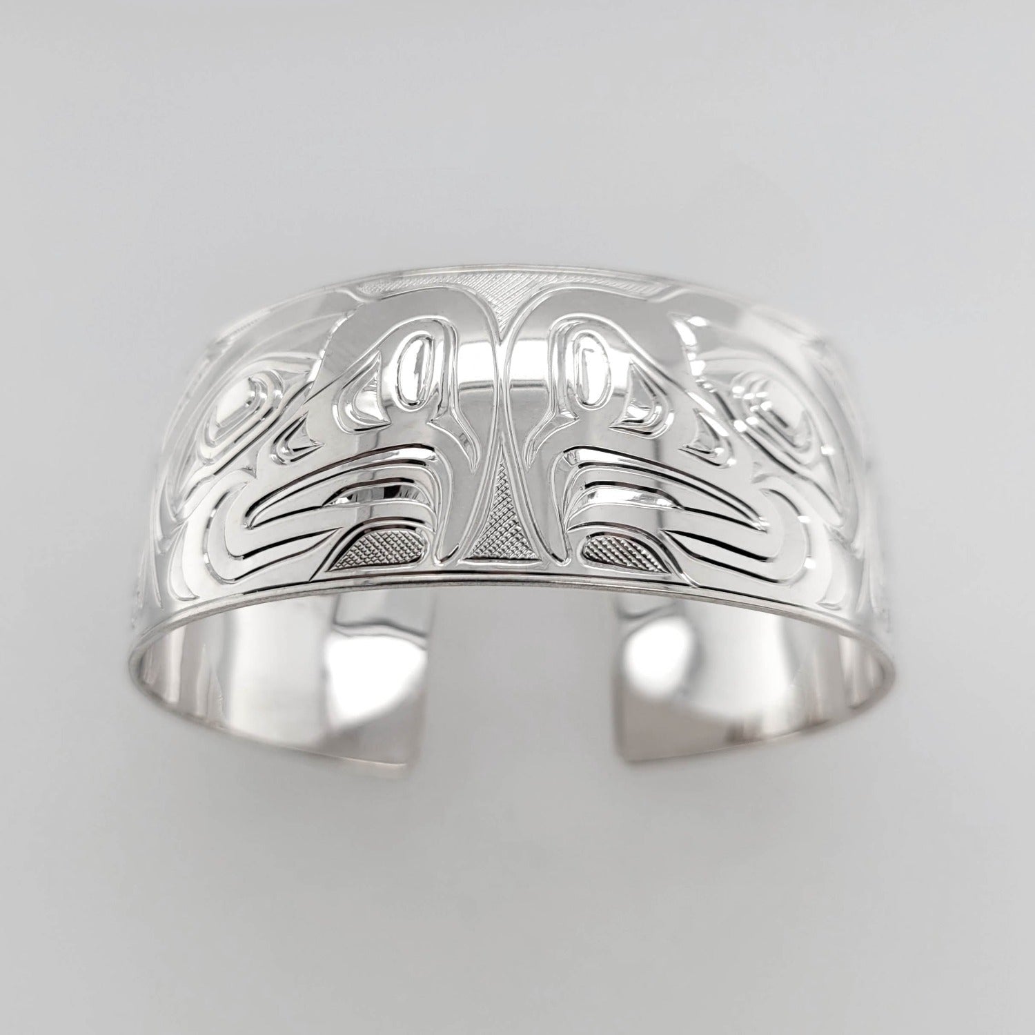 Silver First Nations Eagle Bracelet by Kwakwaka'wakw artist Chris Cook