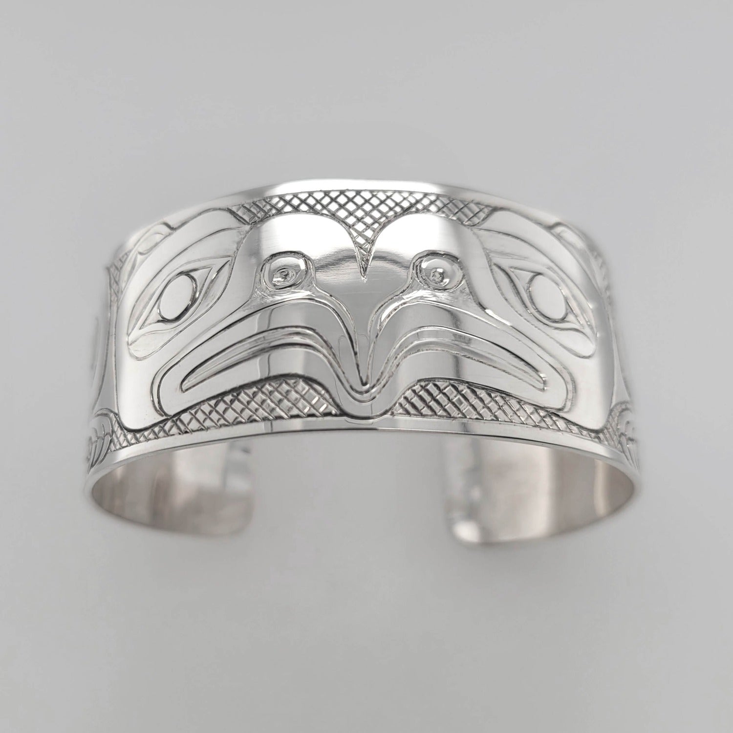 Silver Eagles Bracelet by Haida artist Derek White