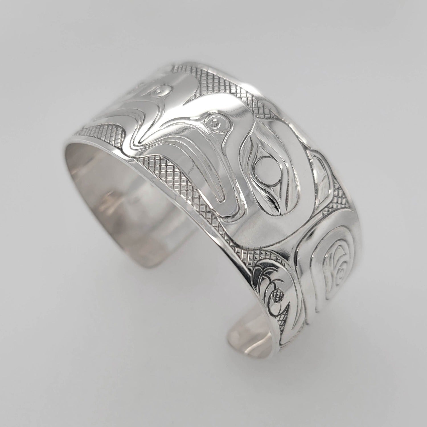 Silver Eagles Bracelet by Haida artist Derek White