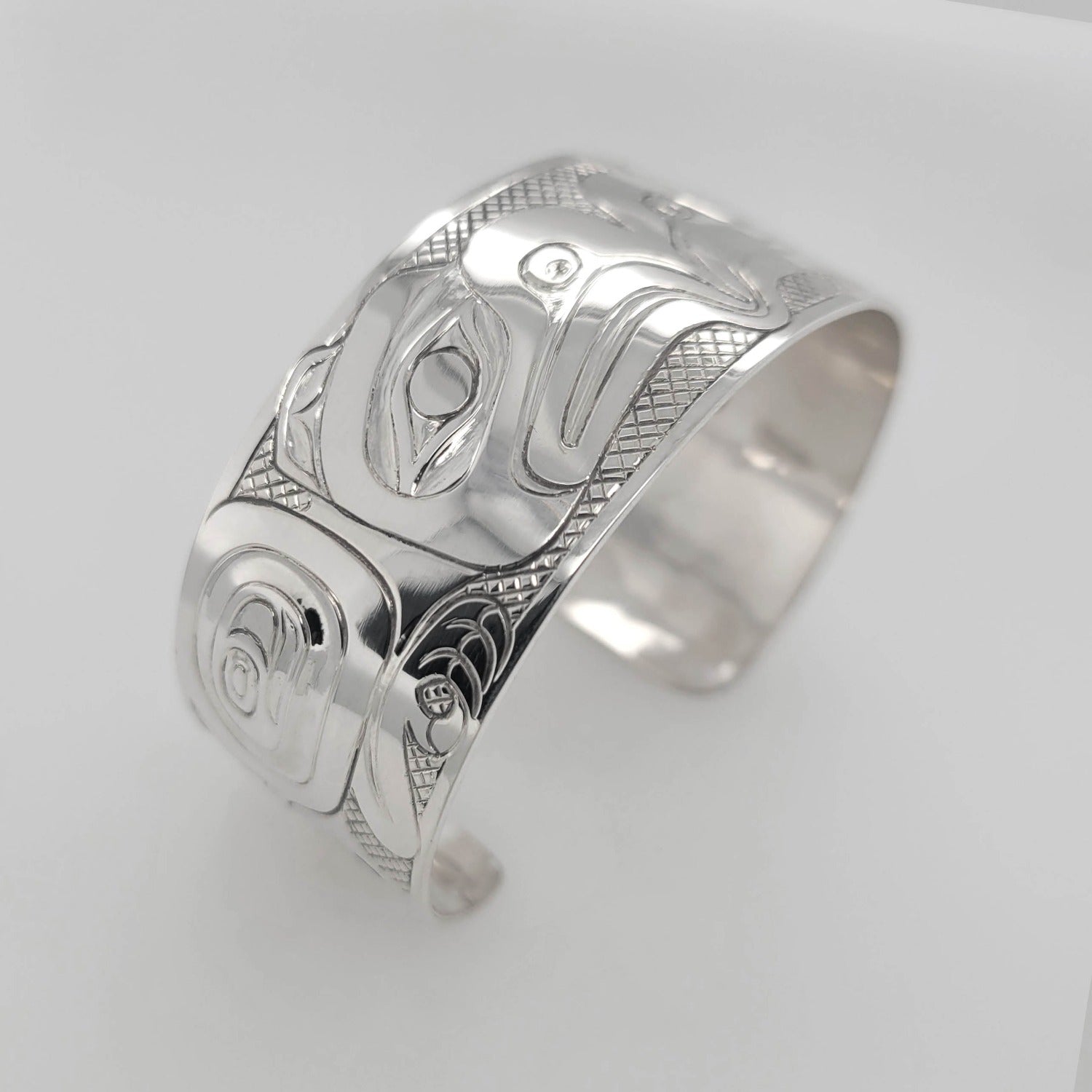 Silver Eagles Bracelet by Haida artist Derek White