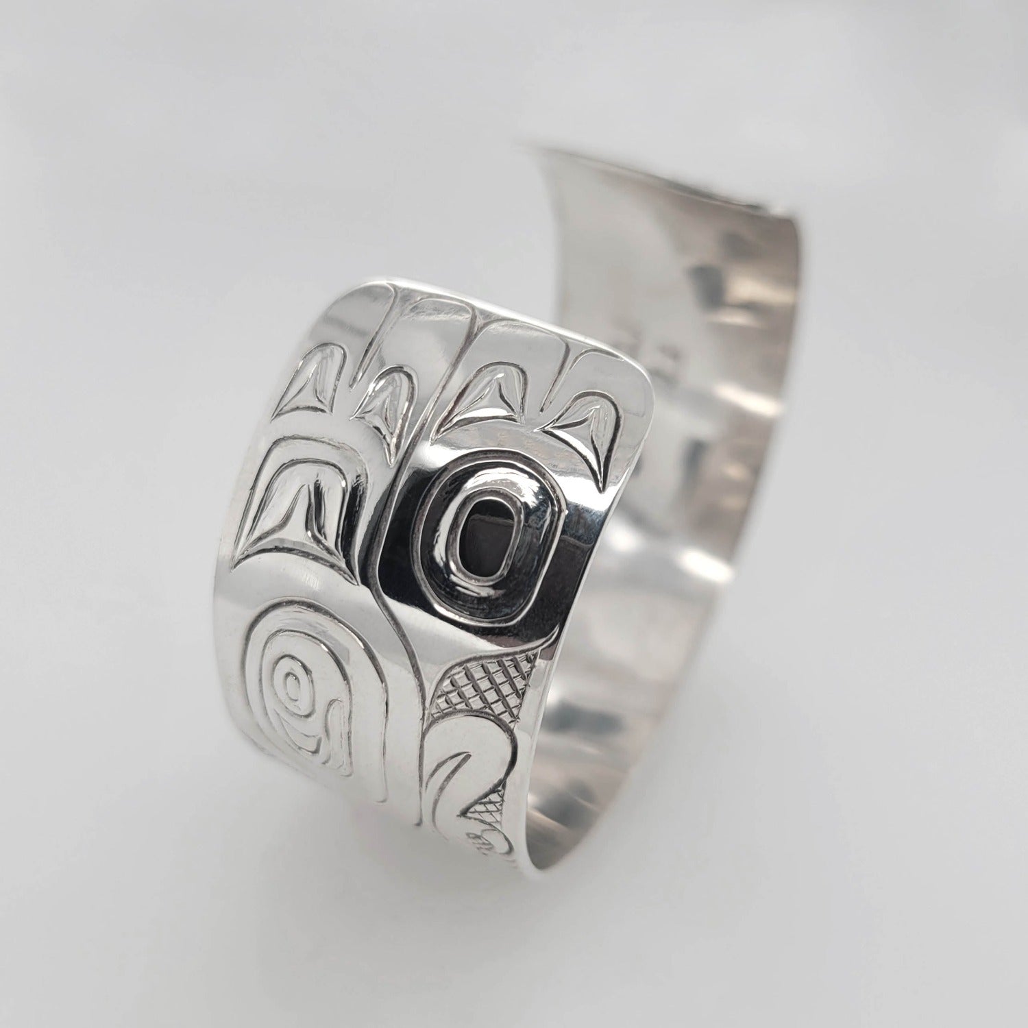 Silver Eagles Bracelet by Haida artist Derek White
