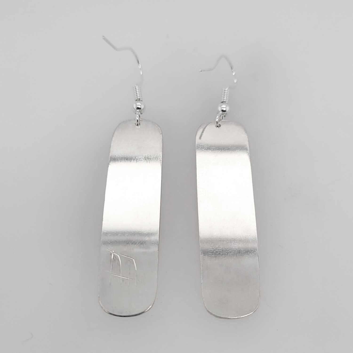 Silver Eagle Earrings by Haida artist Alvin Adkins