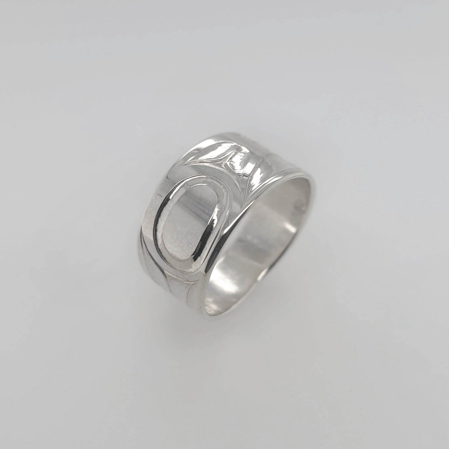 Indigenous Formline Silver Ring by Haida artist Robin Rorick