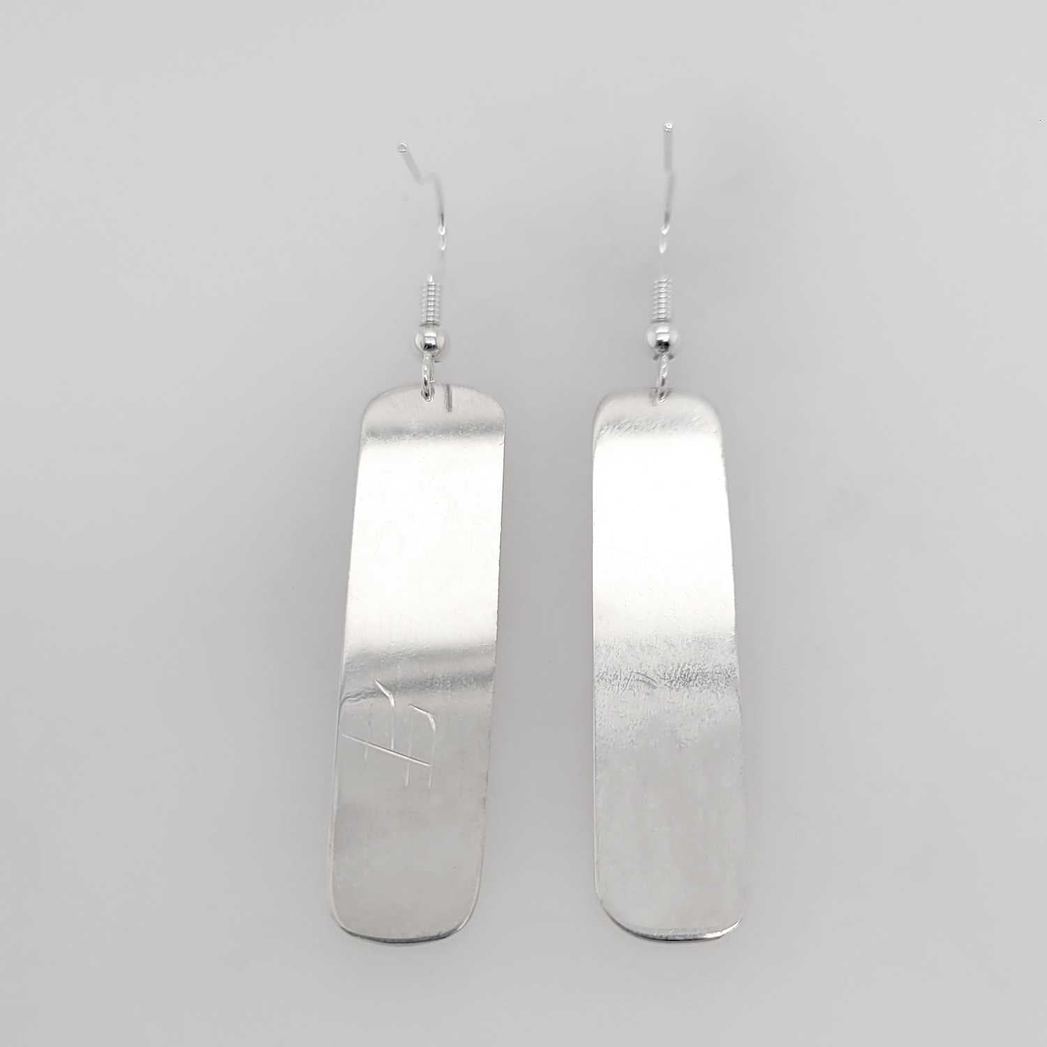 Silver Frog Earrings by Haida artist Alvin Adkins