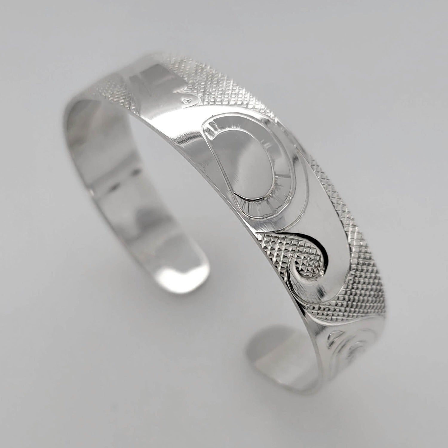 Silver Hummingbird Bracelet by Cree artist Justin Rivard