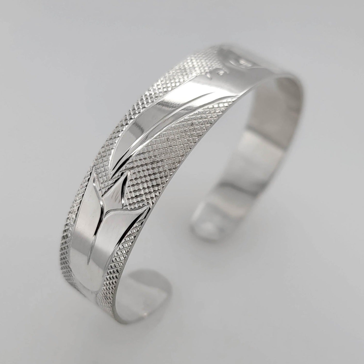 Silver Hummingbird Bracelet by Cree artist Justin Rivard