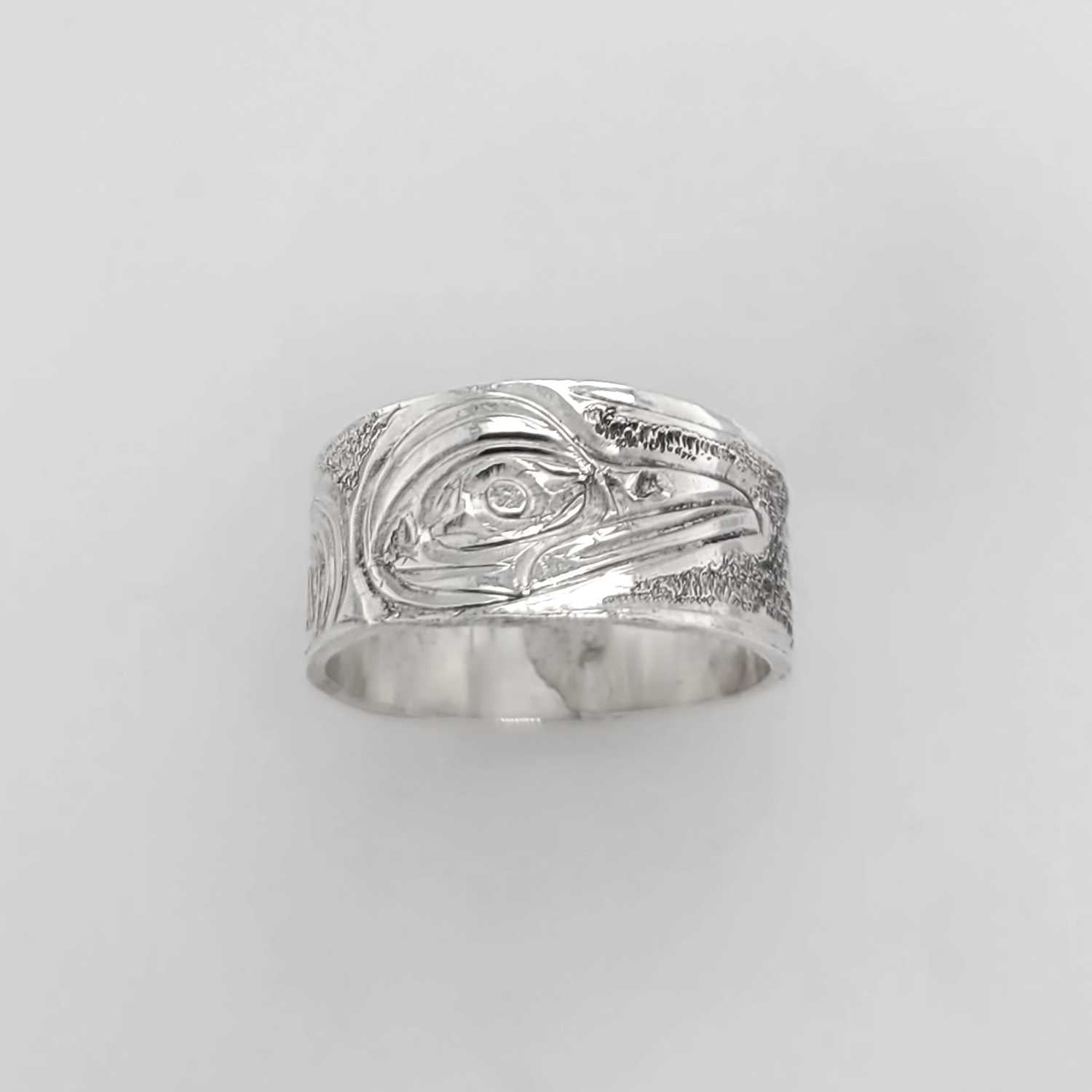 Silver Hummingbird ring by Kwakwaka'wakw artist Don Wadhams