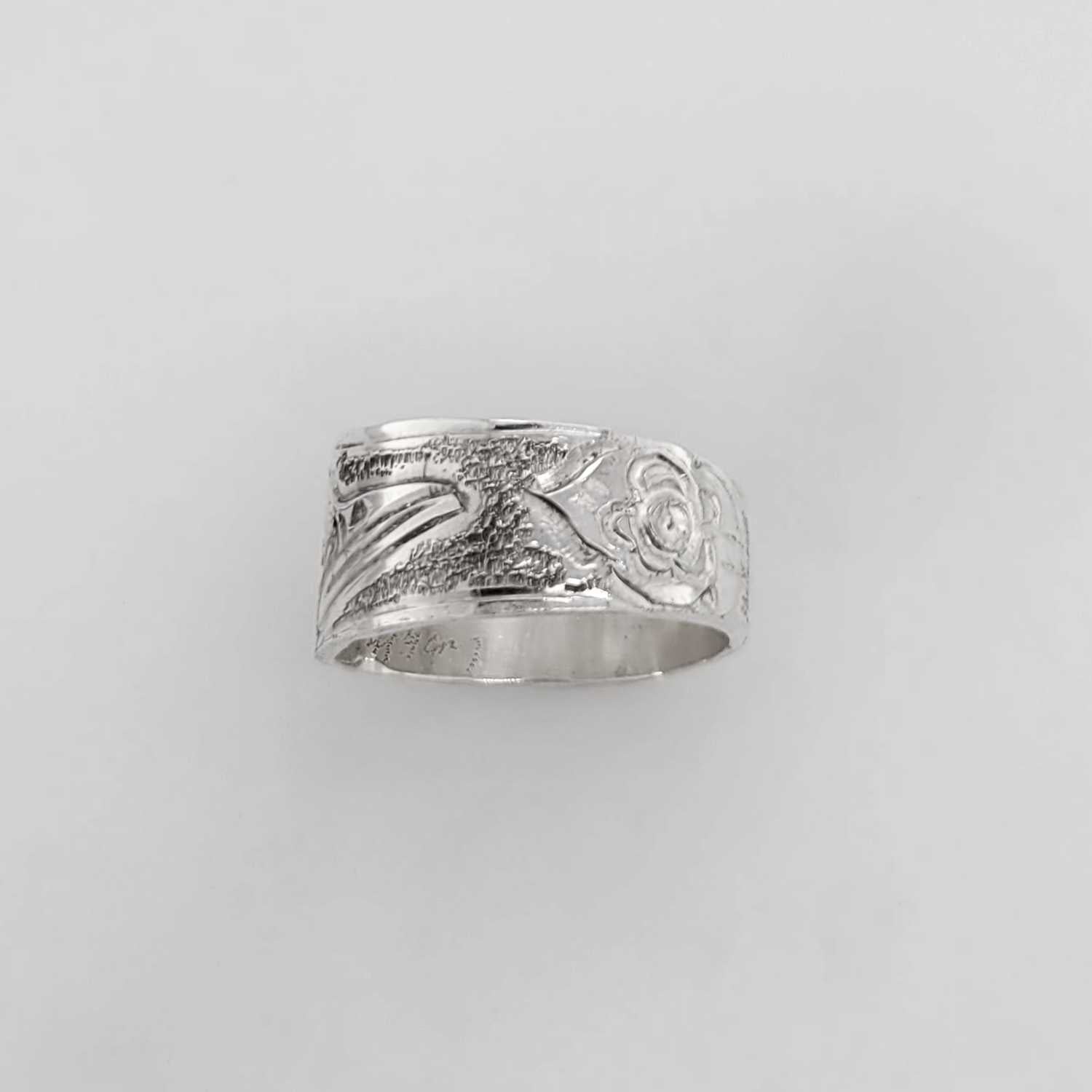 Silver Hummingbird ring by Kwakwaka'wakw artist Don Wadhams