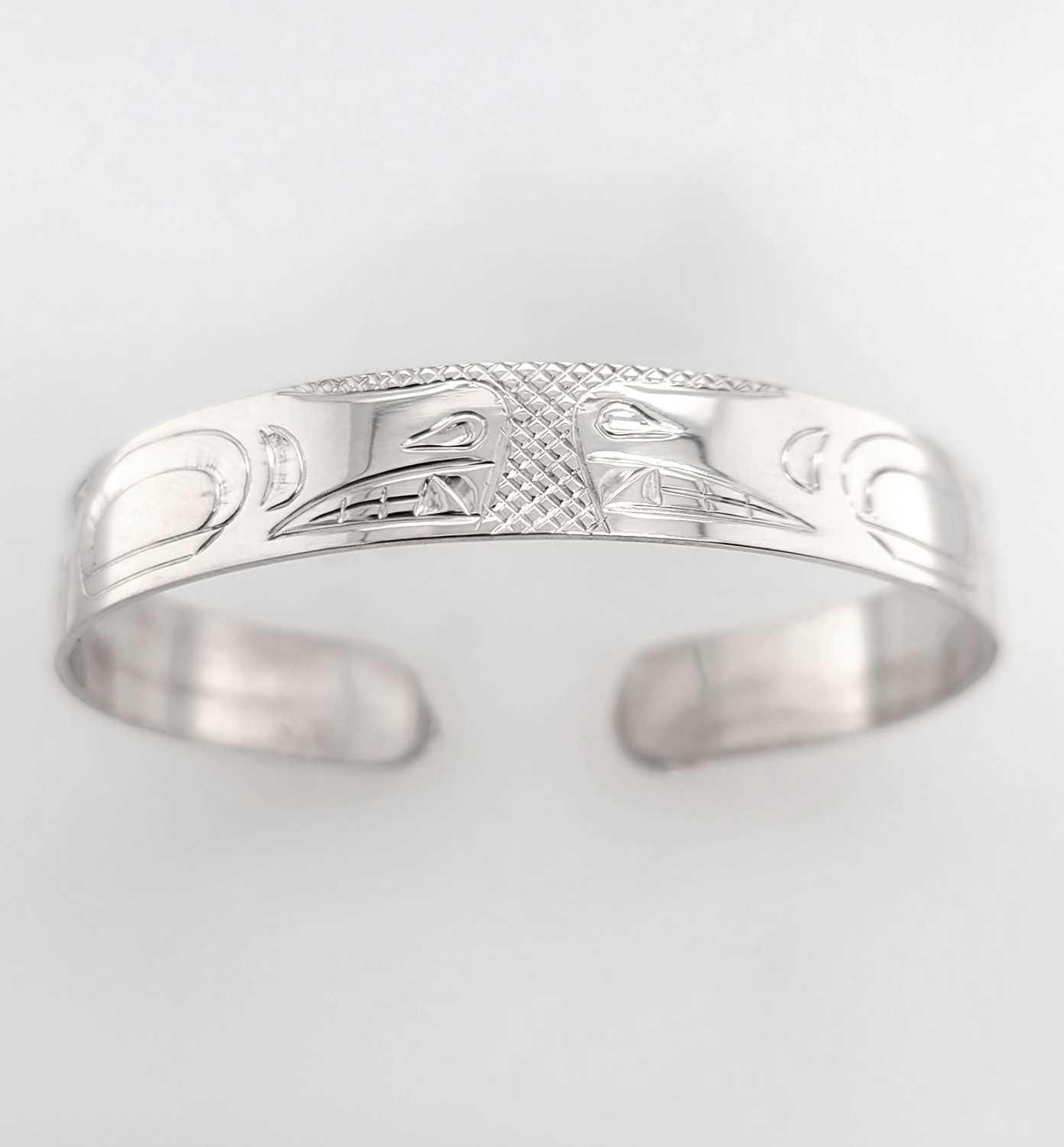 Silver Bear Bracelet by Cree artist Justin Rivard