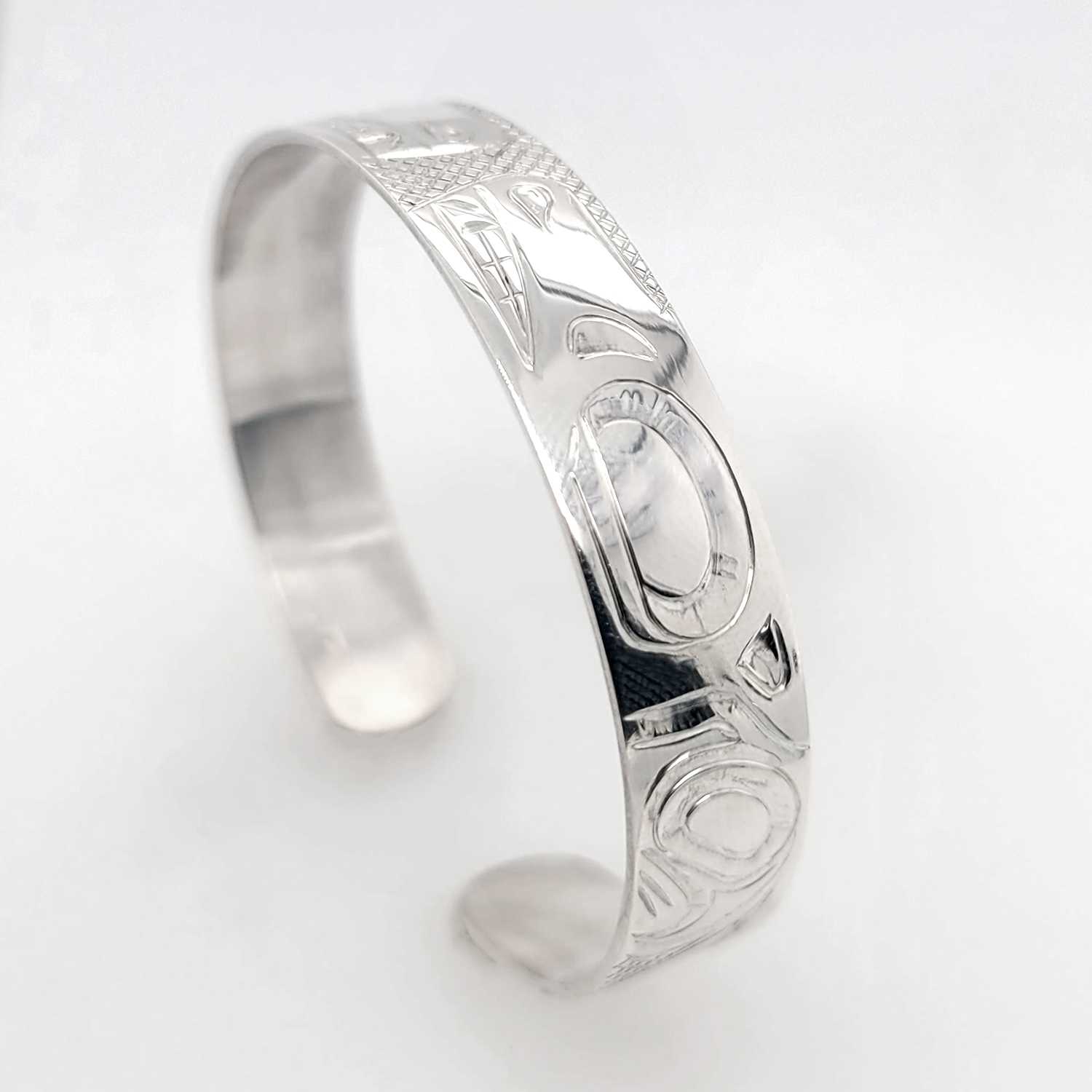 Silver Bear Bracelet by Cree artist Justin Rivard