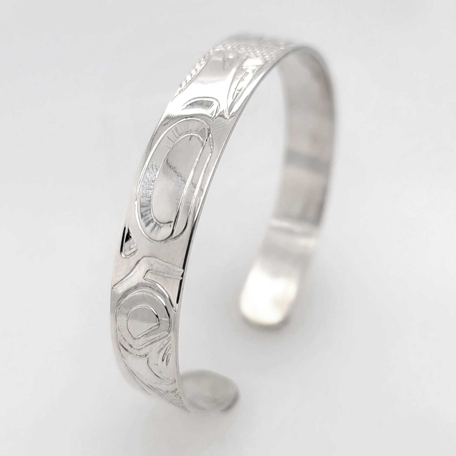 Silver Bear Bracelet by Cree artist Justin Rivard